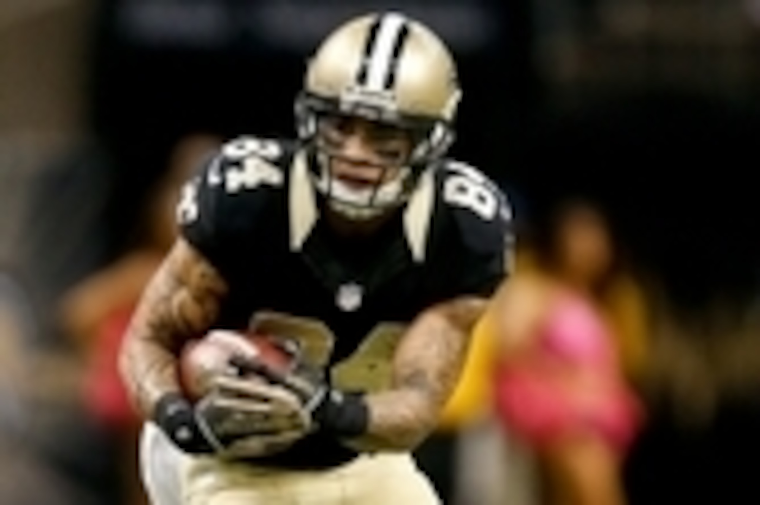 Oct 27, 2013; New Orleans, LA, USA; New Orleans Saints wide receiver Kenny Stills (84) against the Buffalo Bills during the second half of a game at Mercedes-Benz Superdome. The Saints defeated the Bills 35-17.  Mandatory Credit: Derick E. Hingle-USA TODA