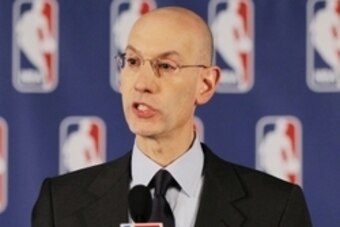p Apr 29, 2014; New York, NY, USA; NBA commissioner Adam Silver addresses the media regarding the investigation involving Los Angeles Clippers owner Donald Sterling (not pictured) at New York Hilton Midtown. Mandatory Credit: Andy Marlin-USA TODAY Sports