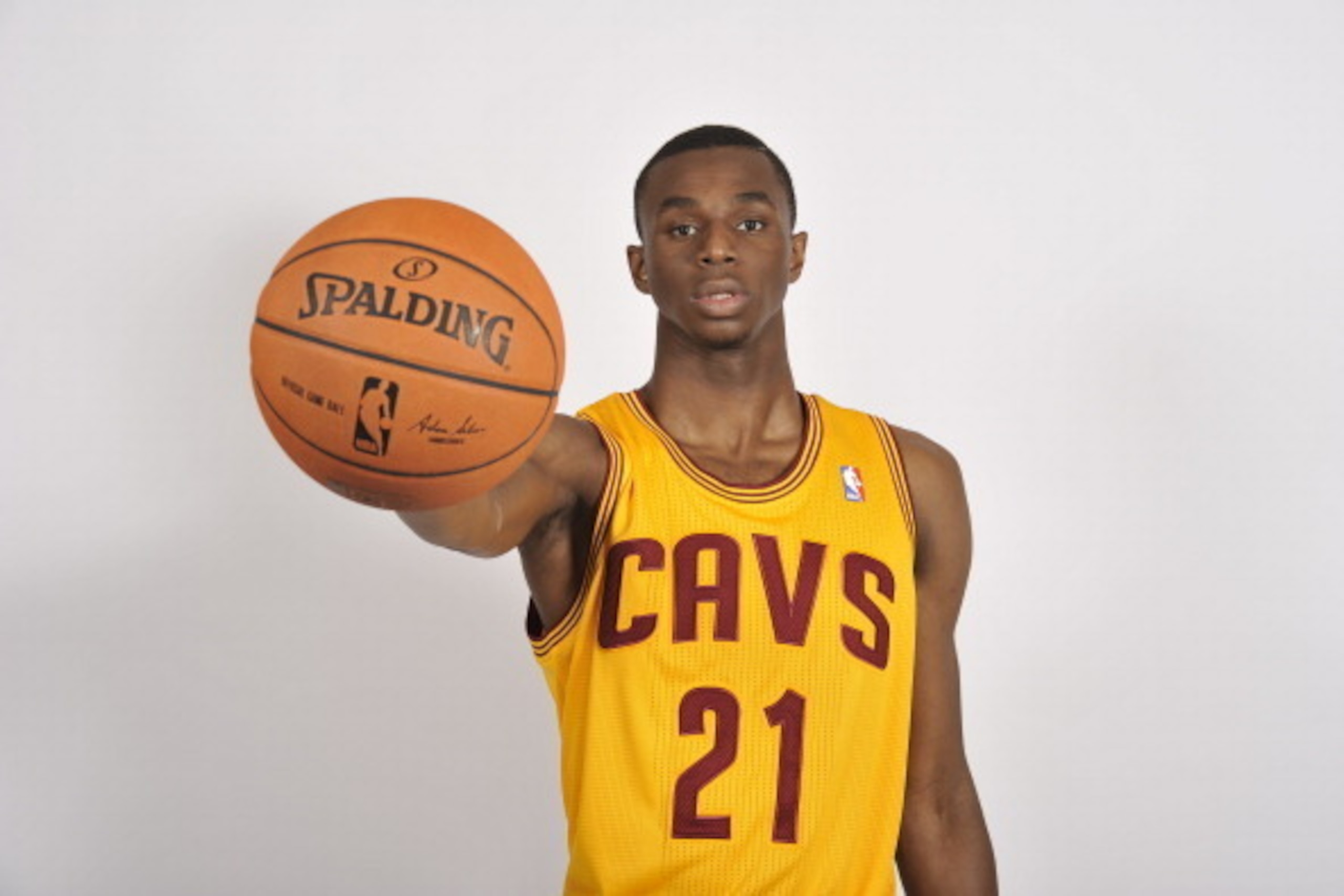 INDEPENDENCE, OH - JUNE 27:  First overall draft pick Andrew Wiggins #21 of the Cleveland Cavaliers poses for portraits at The Cleveland Clinic Courts on June 27, 2014 in Independence, Ohio in Cleveland, Ohio. NOTE TO USER: User expressly acknowledges and