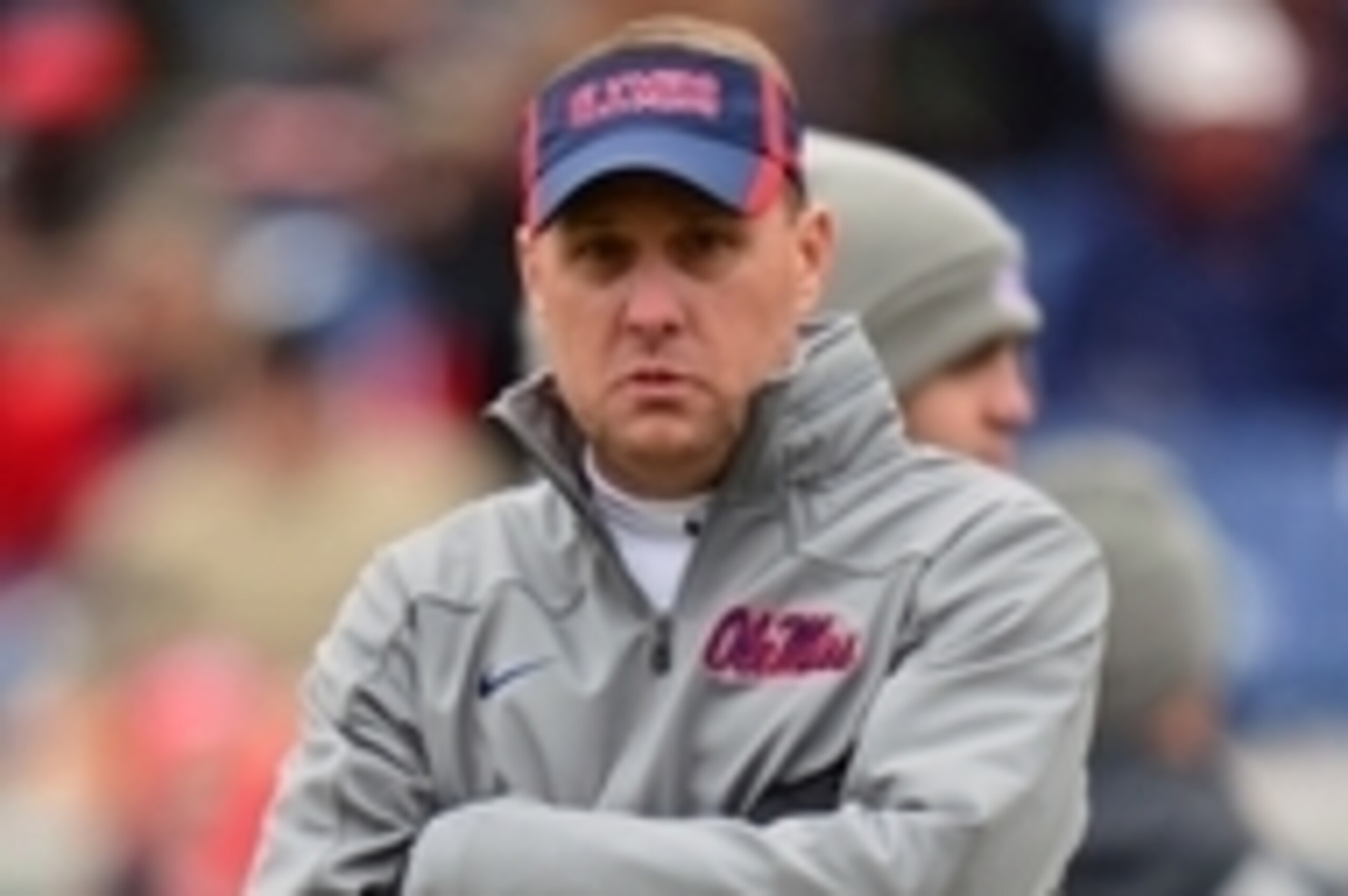 Dec 30, 2013; Nashville, TN, USA; Mississippi Rebels head coach Hugh Freeze walks the field as his team warms up before a game against the Georgia Tech Yellow Jackets at LP Field. The Rebels beat the Yellow Jackets 25-17. Mandatory Credit: Don McPeak-USA 