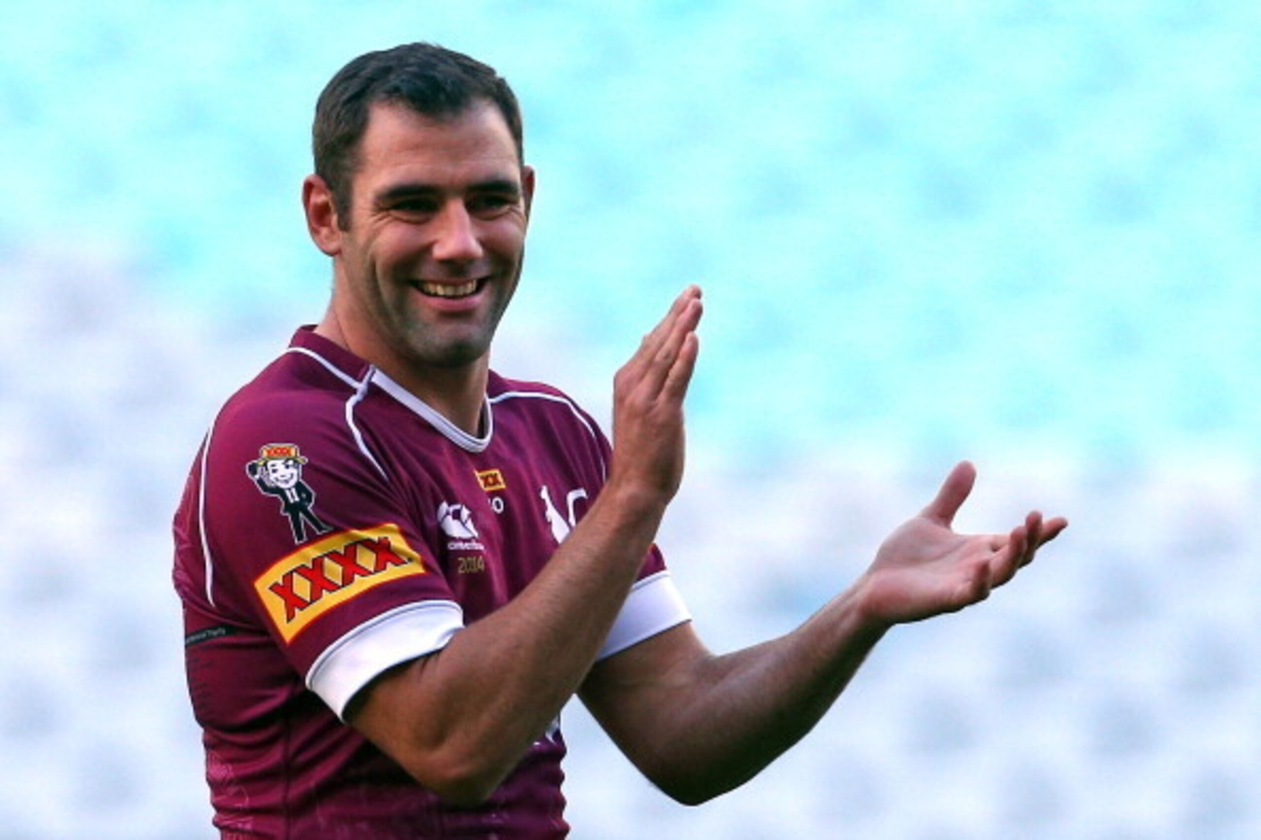SYDNEY, AUSTRALIA - JUNE 17:  Captain Cameron Smith claps his hands during a Queensland Maroons State of Origin training session at ANZ Stadium on June 17, 2014 in Sydney, Australia.  (Photo by Renee McKay/Getty Images)