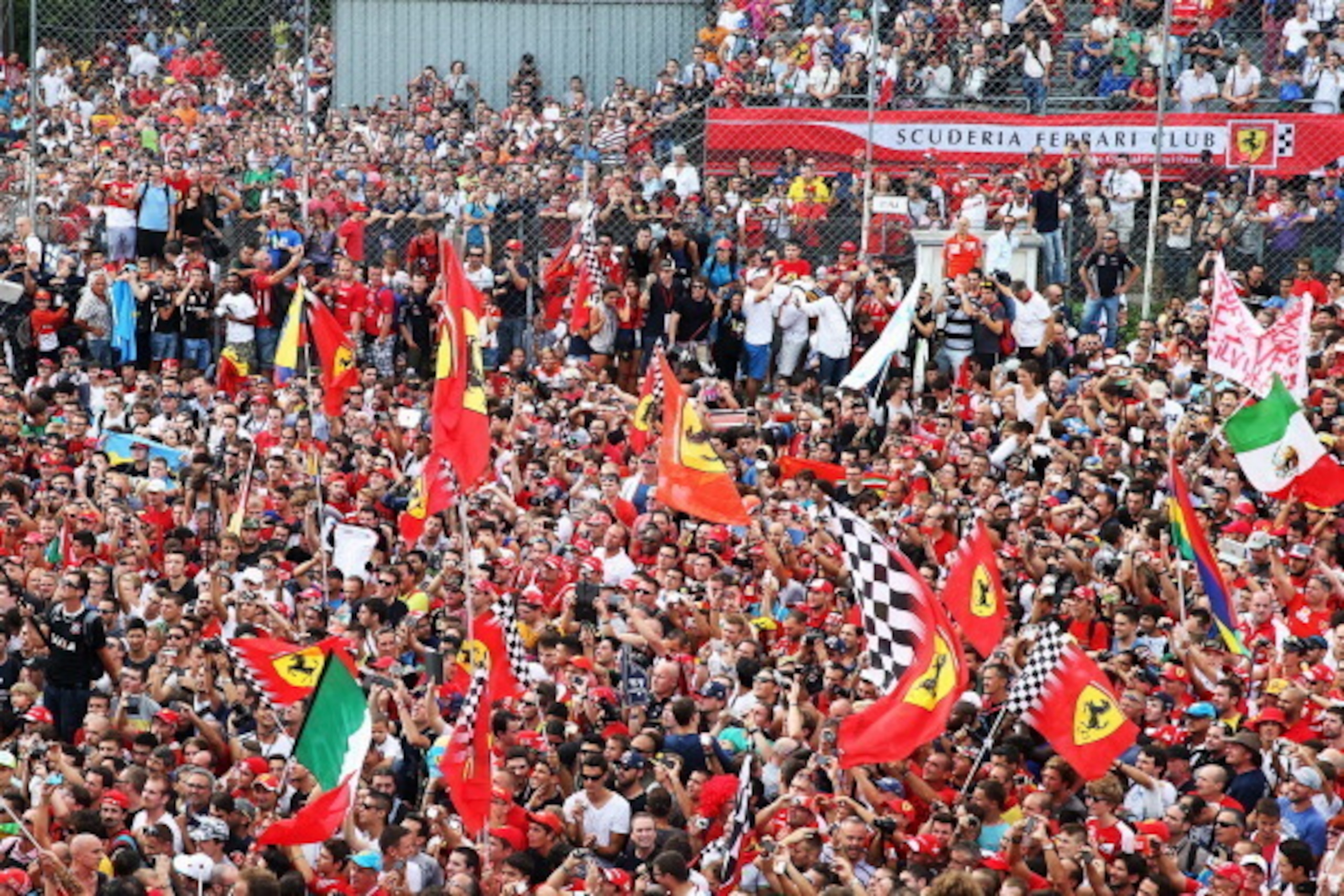 MONZA, ITALY - SEPTEMBER 08:  General view as fans invade the track following the Italian Formula One Grand Prix at Autodromo di Monza on September 8, 2013 in Monza, Italy.  (Photo by Mark Thompson/Getty Images)
