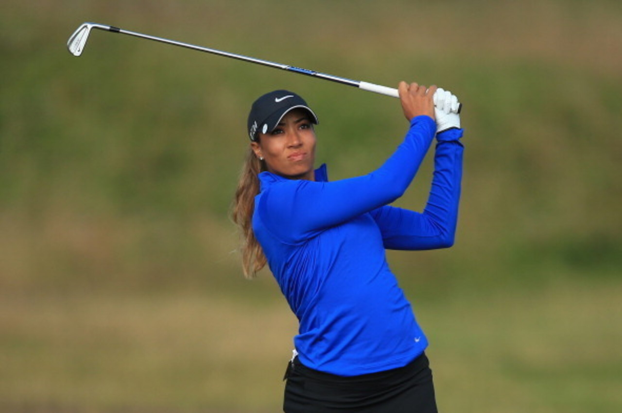 SOUTHPORT, ENGLAND - JULY 10:  Cheyenne Woods of the United States hits her 2nd shot on the 3rd hole during the first round of the Ricoh Women's British Open at Royal Birkdale on July 10, 2014 in Southport, England.  (Photo by David Cannon/Getty Images)