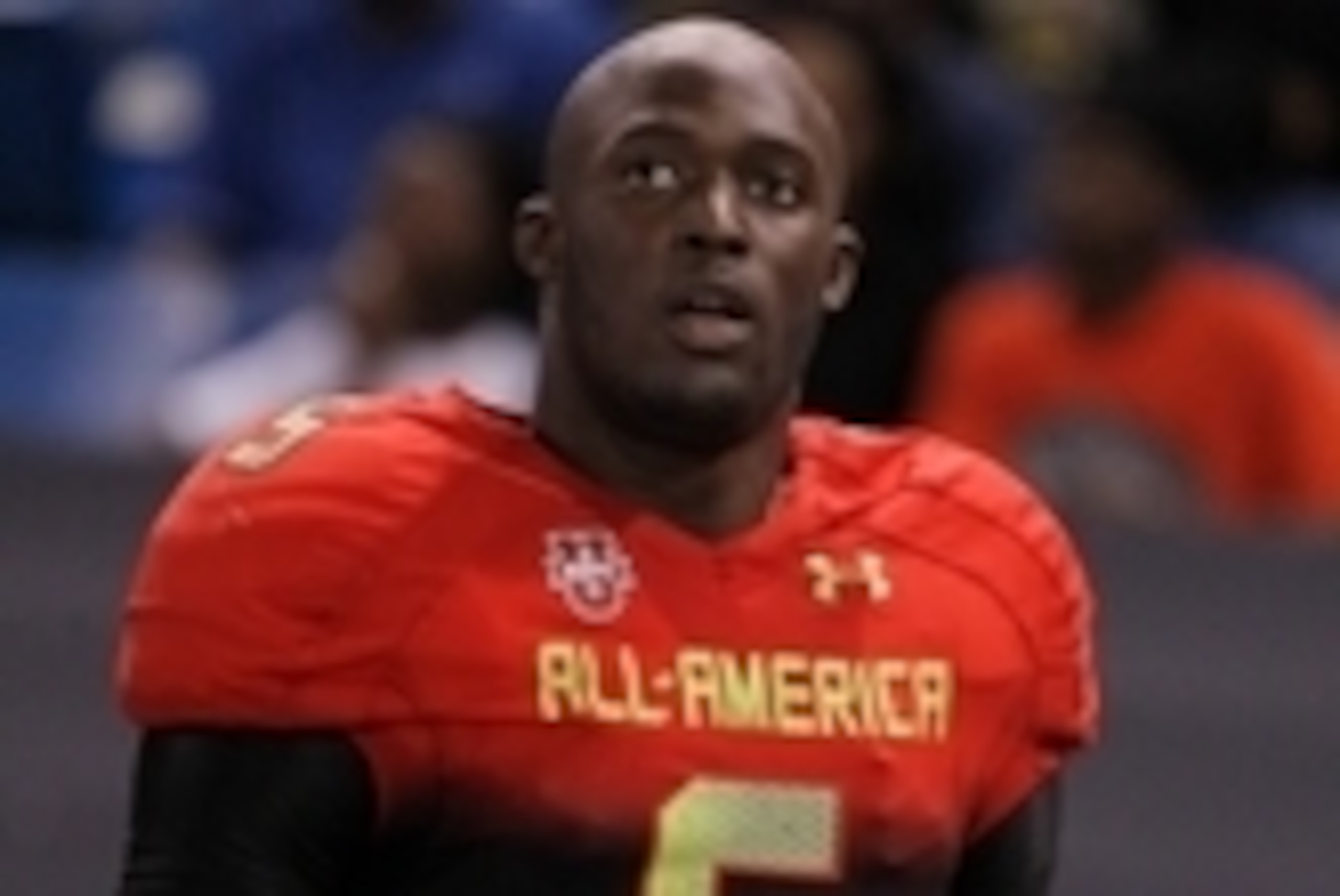 Jan 2, 2014; St. Petersburg, FL, USA; Team Highlight running back Leonard Fournette (5) at Tropicana Field. Team Highlight defeated the Team Nitro 31-21.  Mandatory Credit: Kim Klement-USA TODAY Sports