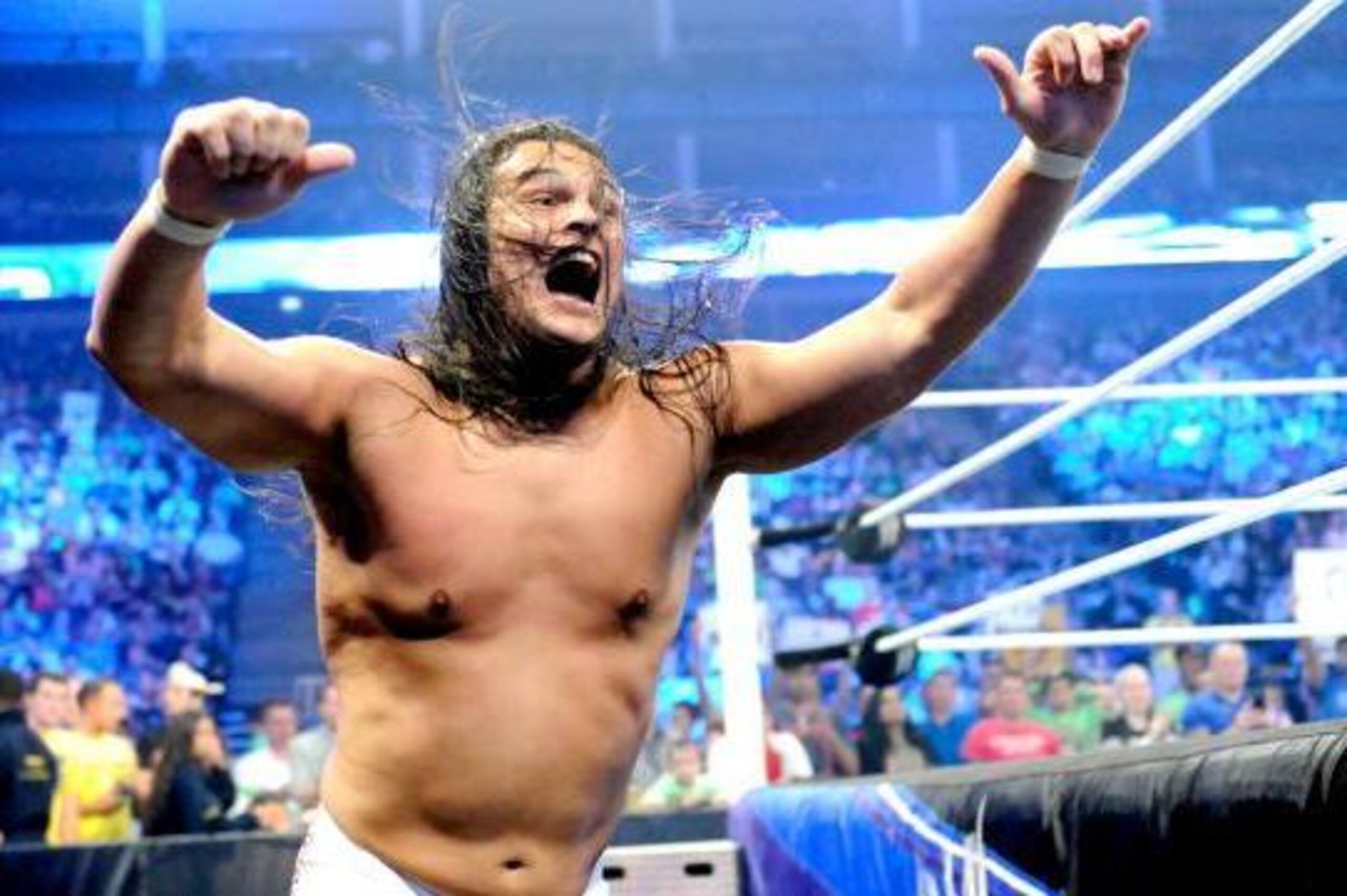 Bo Dallas takes a victory lap.