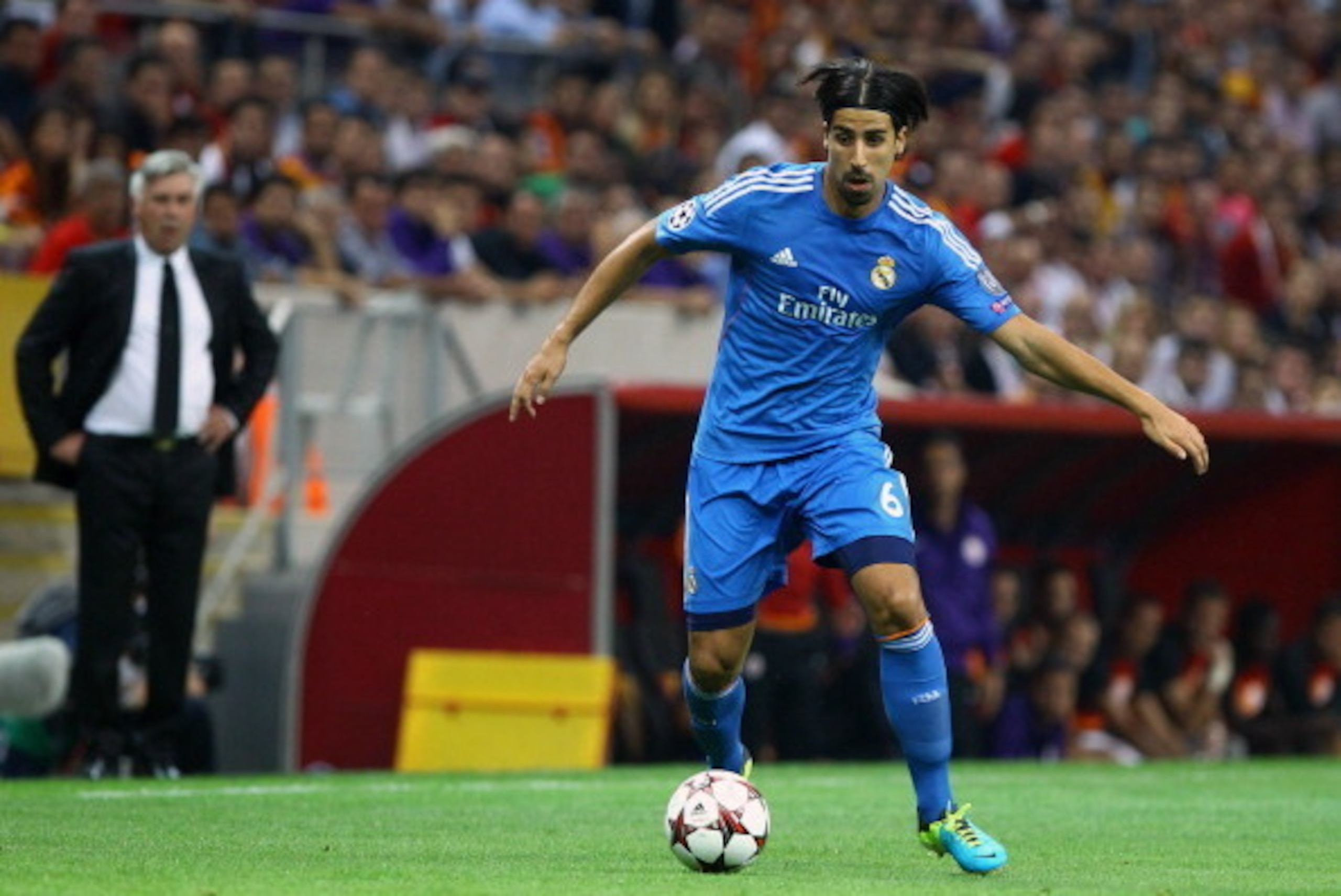 ISTANBUL, TURKEY - SEPTEMBER 17:  Sami Khedira of Real Madrid CF in action during the UEFA Champions League group stage match between Real Madrid CF and Galatasaray AS held on September 17, 2013 at the Ali Sami Yen Spor Kompleksi, in Istanbul, Turkey. (Ph