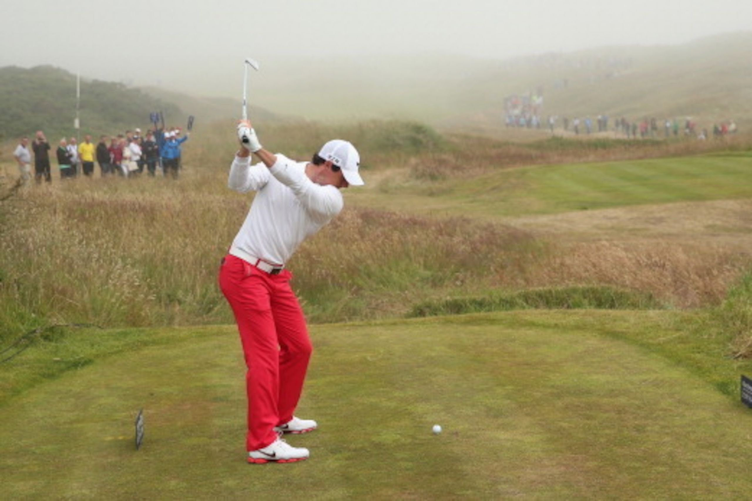 ABERDEEN, SCOTLAND - JULY 12:  Rory McIlroy of Northern Ireland hits his tee-shot on the second hole during the third round of the Aberdeen Asset Management Scottish Open at Royal Aberdeen on July 12, 2014 in Aberdeen, Scotland.  (Photo by Andrew Redingto