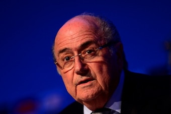 COSTA DO SAUIPE, BAHIA - DECEMBER 05:  FIFA President Joseph S. Blatter attends the FIFA Executive Committee Meeting Press Conference during a media day ahead of the 2014 FIFA World Cup Draw at Costa do Sauipe Resort on December 5, 2013 in Costa do Sauipe