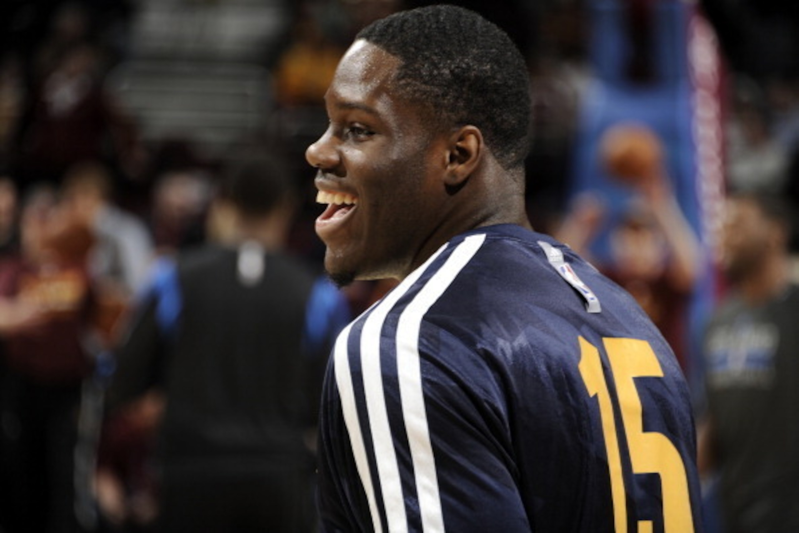 CLEVELAND, OH - FEBRUARY 19:  Profile shot of Anthony Bennett #15 of the Cleveland Cavaliers prior to the game against the Orlando Magic at The Quicken Loans Arena on February 19, 2014 in Cleveland, Ohio. NOTE TO USER: User expressly acknowledges and agre