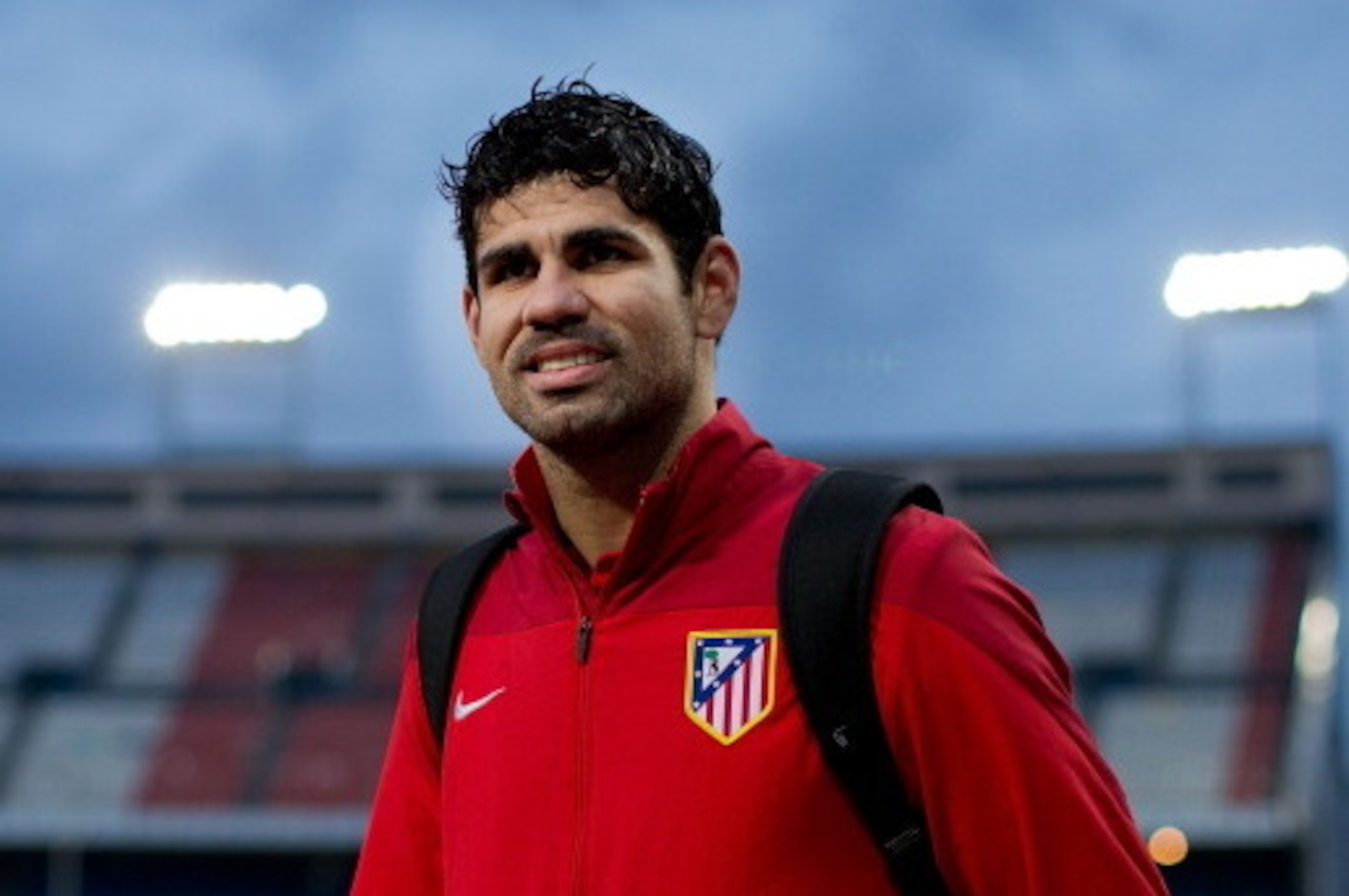 MADRID, SPAIN - FEBRUARY 15: Diego Costa of Atletico de Madrid leaves the pitch after the La Liga match between Club Atletico de Madrid and Real Valladolid CF  at Vicente Calderon Stadium on February 15, 2014 in Madrid, Spain.  (Photo by Gonzalo Arroyo Mo