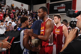 LAS VEGAS, NV - JULY 14:  Andrew Wiggins #15 of the Cleveland Cavaliers after the game against the Philadelphia 76ers at the Samsung NBA Summer League 2014  at the Cox Pavilion on July 14, 2014 in Las Vegas, Nevada. NOTE TO USER: User expressly acknowledg