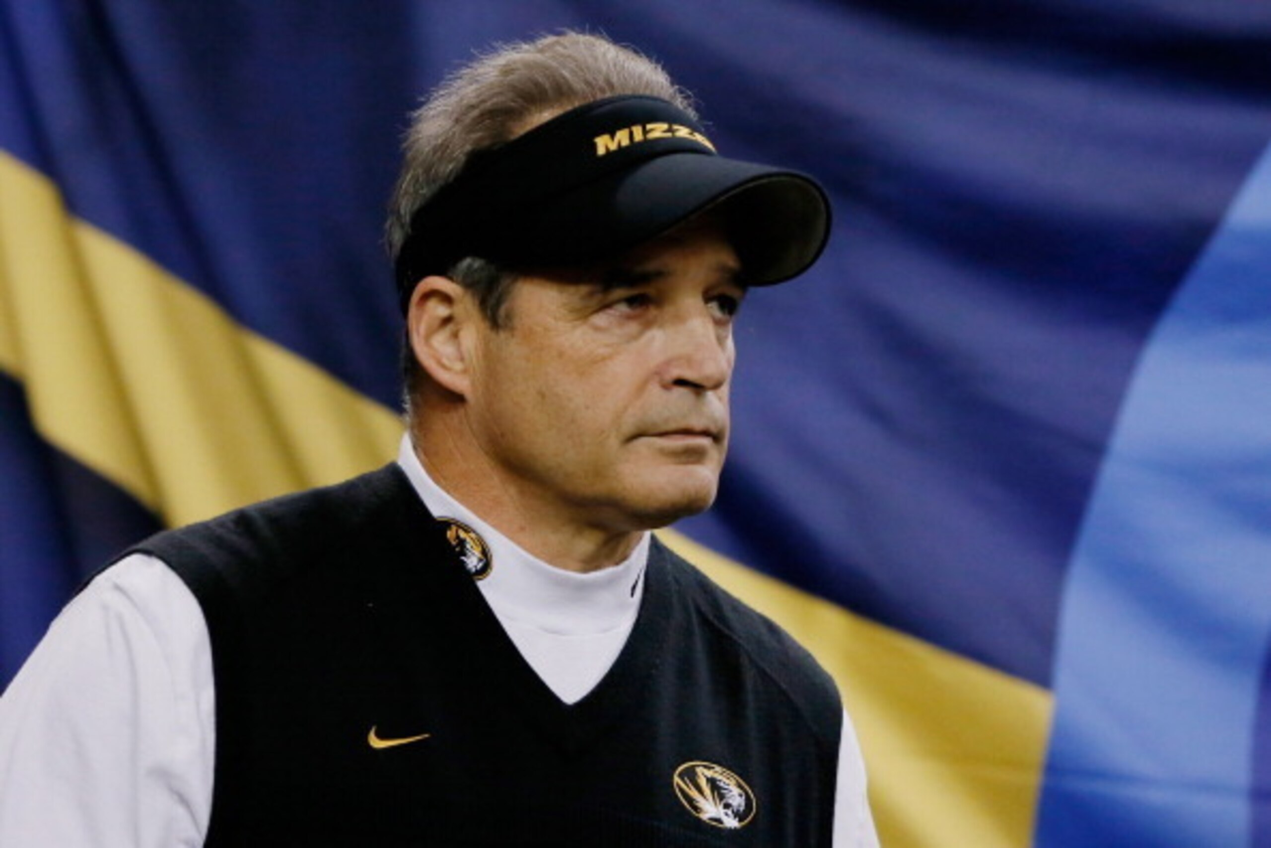 ATLANTA, GA - DECEMBER 07:  Head coach Gary Pinkel of the Missouri Tigers takes the field before playing against the Auburn Tigers during the SEC Championship Game at Georgia Dome on December 7, 2013 in Atlanta, Georgia.  (Photo by Kevin C. Cox/Getty Imag