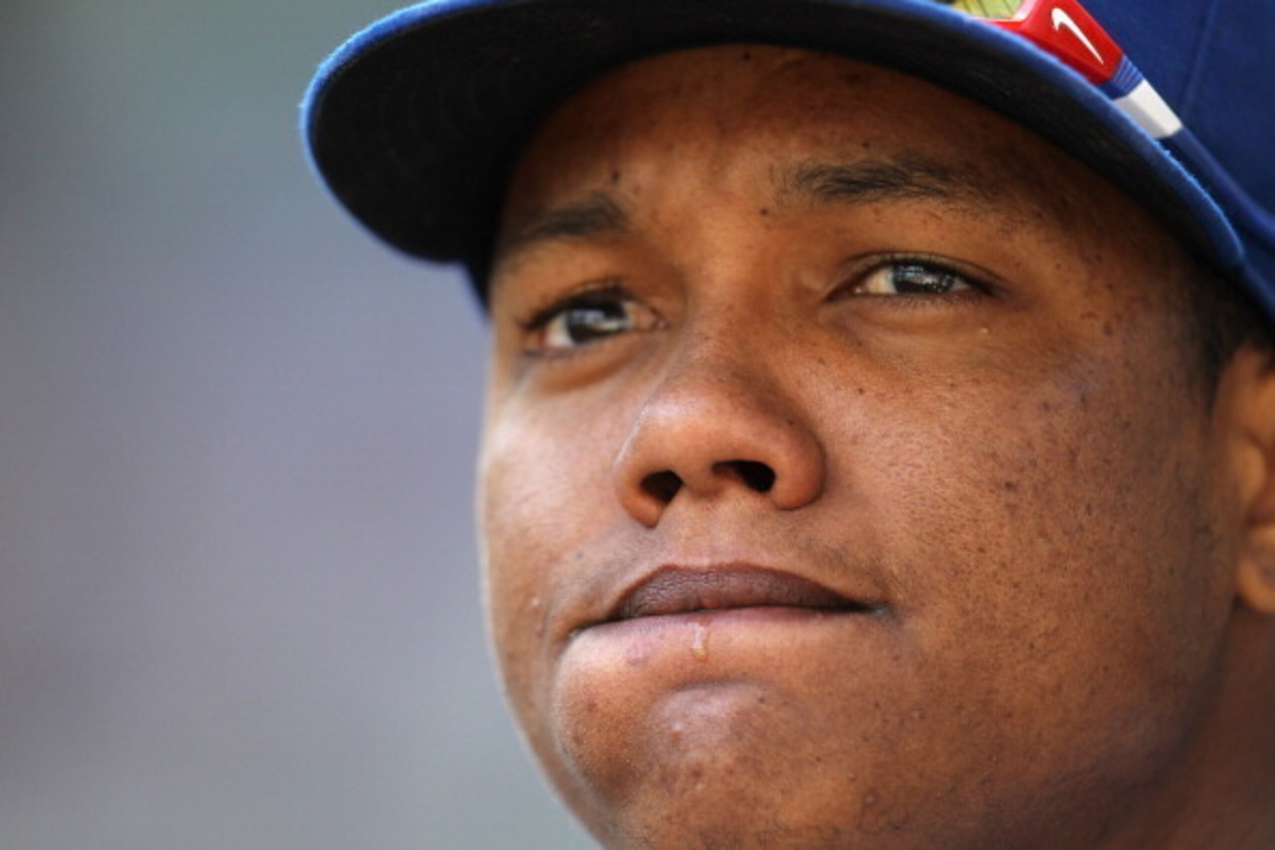 MILWAUKEE, WI - MAY 31: Starlin Castro #13 of the Chicago Cubs waits to take the first in the bottom of the third inning against the Milwaukee Brewers at Miller Park on May 31, 2014 in Milwaukee, Wisconsin. (Photo by Mike McGinnis/Getty Images)