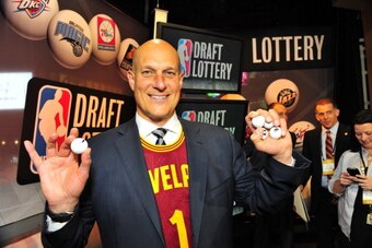 NEW YORK - MAY 20: Jeff Cohen, Vice Chairman of the Cleveland Cavaliers poses for a photo after the 2014 NBA Draft Lottery on May 20, 2014 at the ABC News' 'Good Morning America' Times Square Studio in New York City.  NOTE TO USER: User expressly acknowle