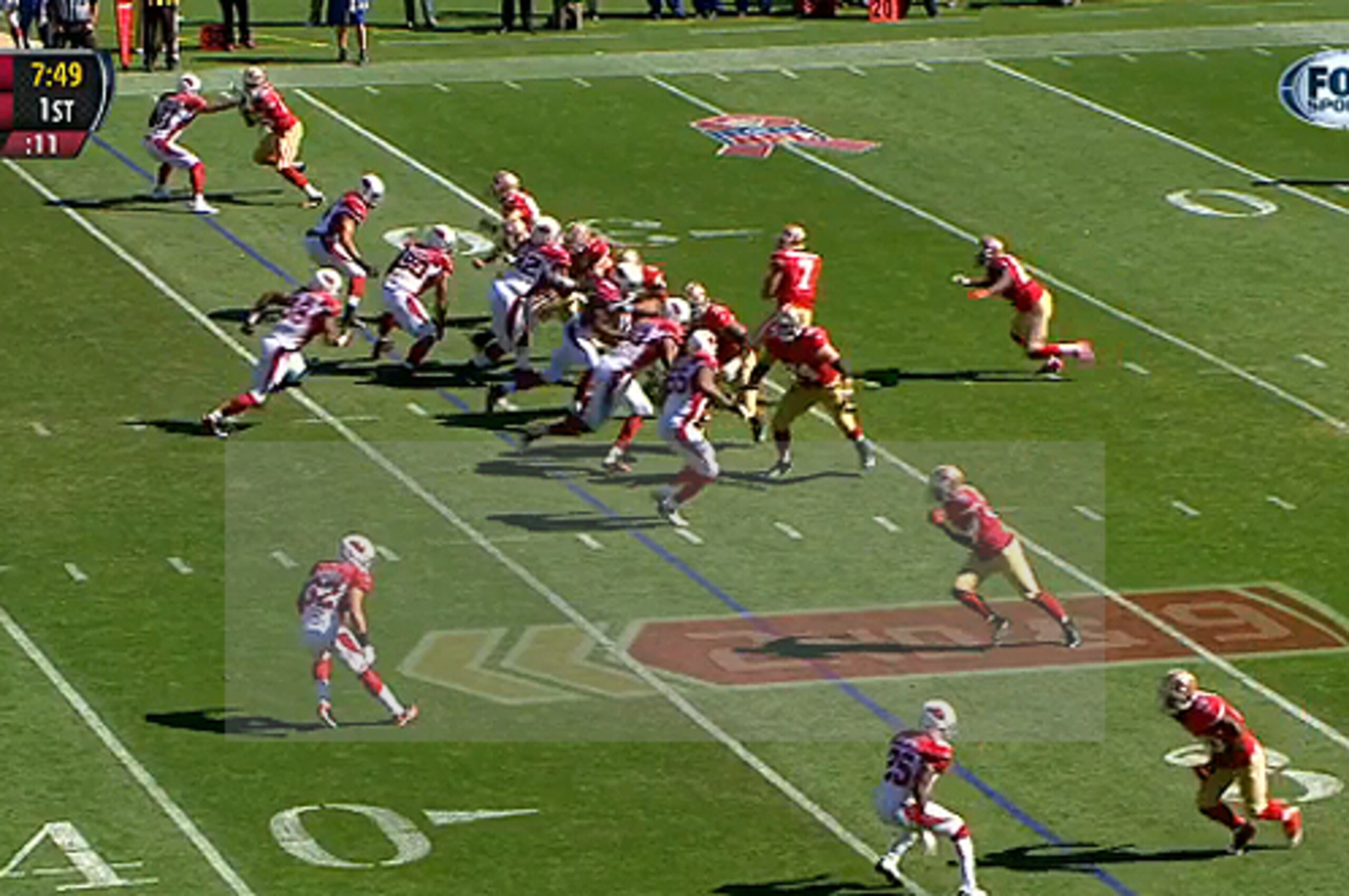 Mathieu plays far off of Anquan Boldin.