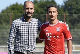 Pep Guardiola (left) believed that Thiago was crucial to his plans back in the summer of 2013.