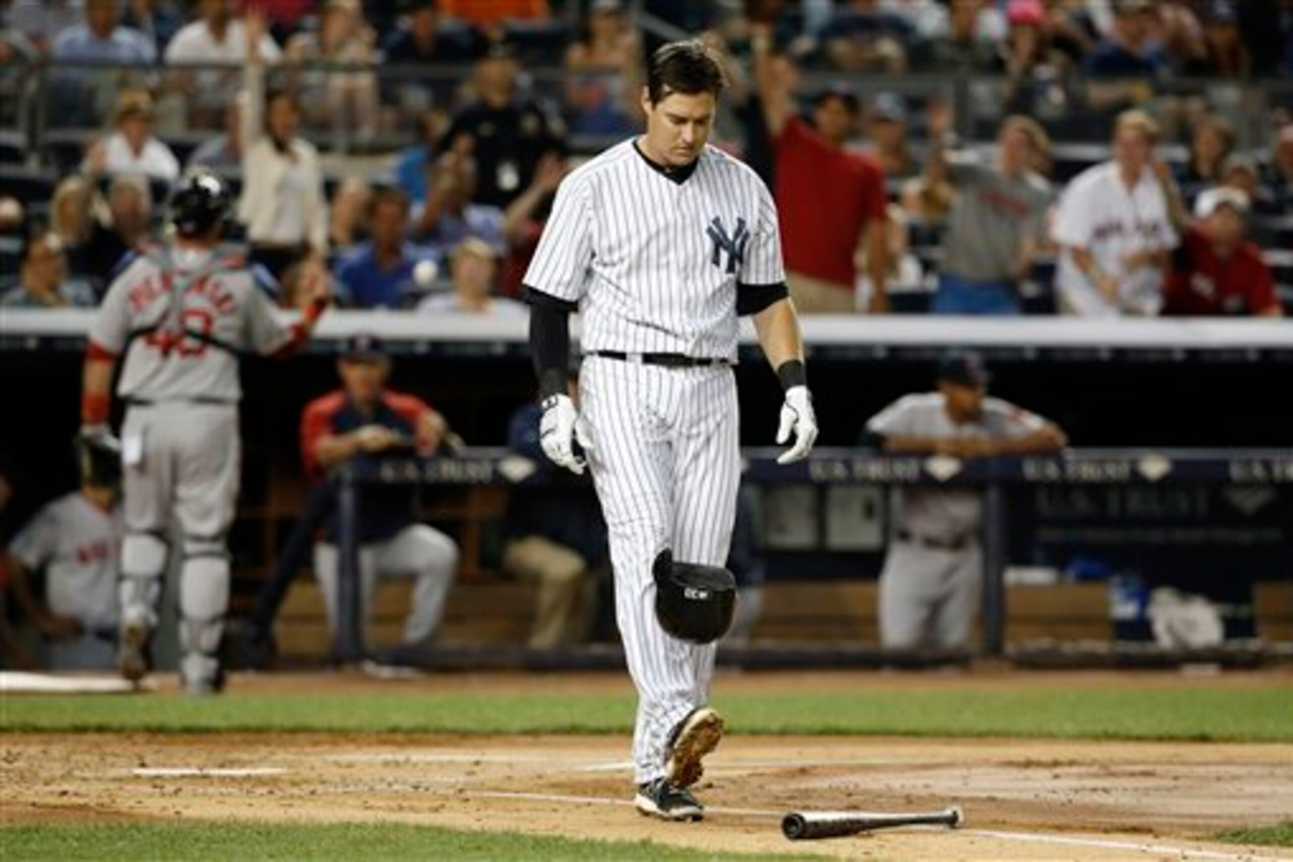 Kelly Johnson strikes out on June 30 against Boston.