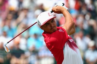 HOYLAKE, ENGLAND - JULY 18:  Rickie Fowler of the United States hits his tee shot on the fourth hole during the second round of The 143rd Open Championship at Royal Liverpool on July 18, 2014 in Hoylake, England.  (Photo by Matthew Lewis/Getty Images)