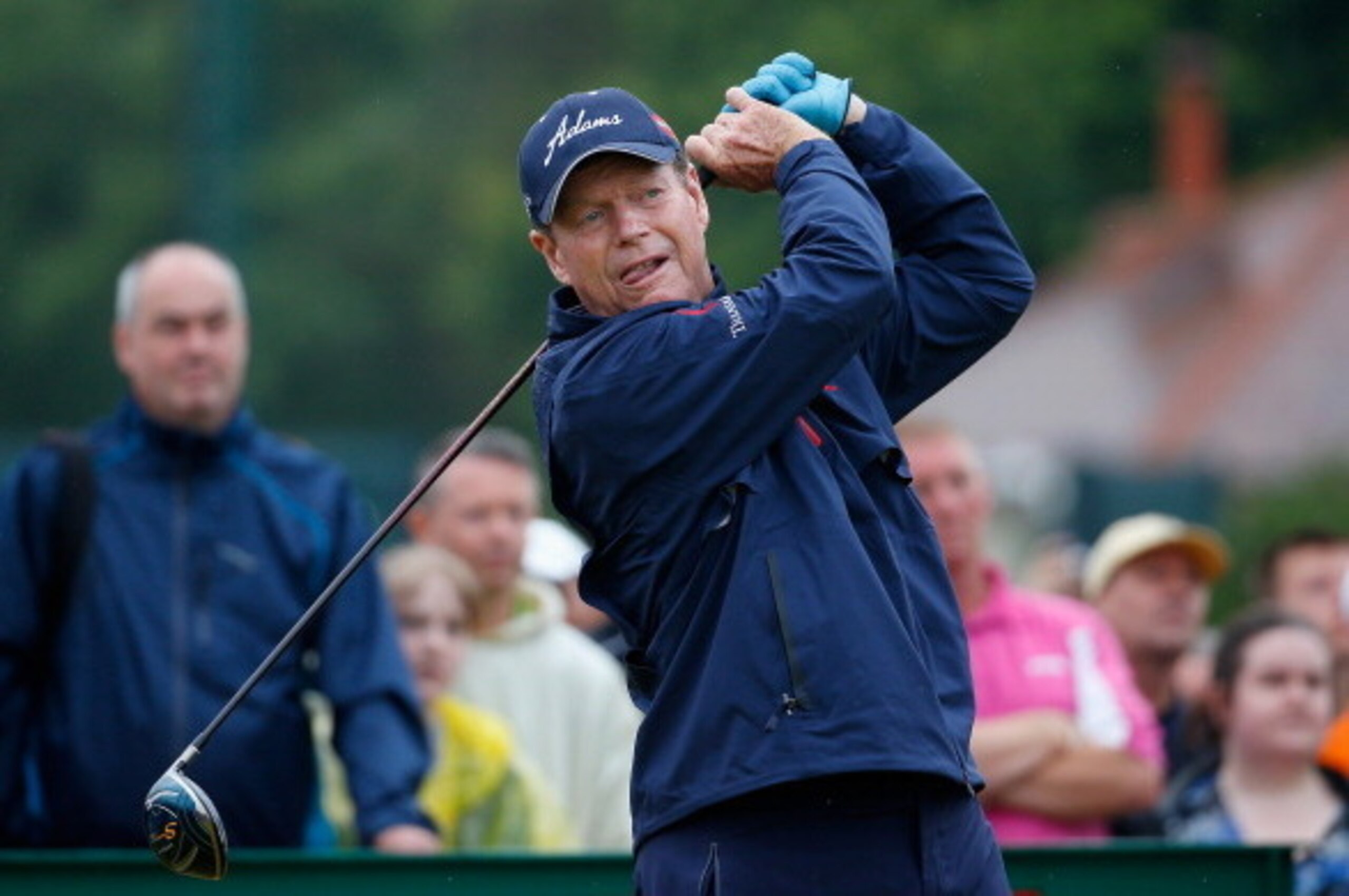 HOYLAKE, ENGLAND - JULY 19:  Tom Watson of the United States tees off on the 10th hole during the third round of The 143rd Open Championship at Royal Liverpool on July 19, 2014 in Hoylake, England.  (Photo by Tom Pennington/Getty Images)