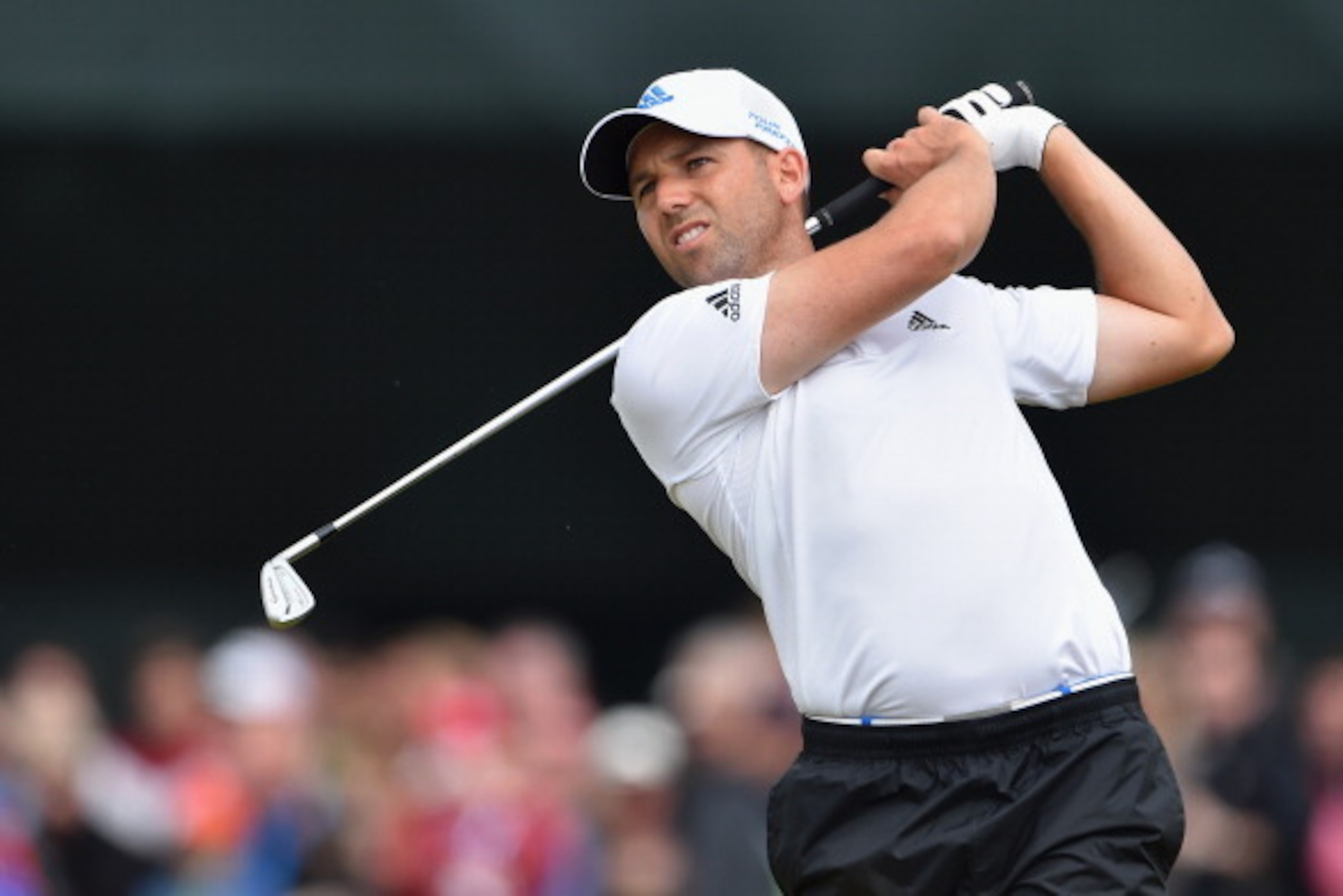 HOYLAKE, ENGLAND - JULY 19:  Sergio Garcia of Spain tees off during the third round of The 143rd Open Championship at Royal Liverpool on July 19, 2014 in Hoylake, England.  (Photo by Stuart Franklin/Getty Images)