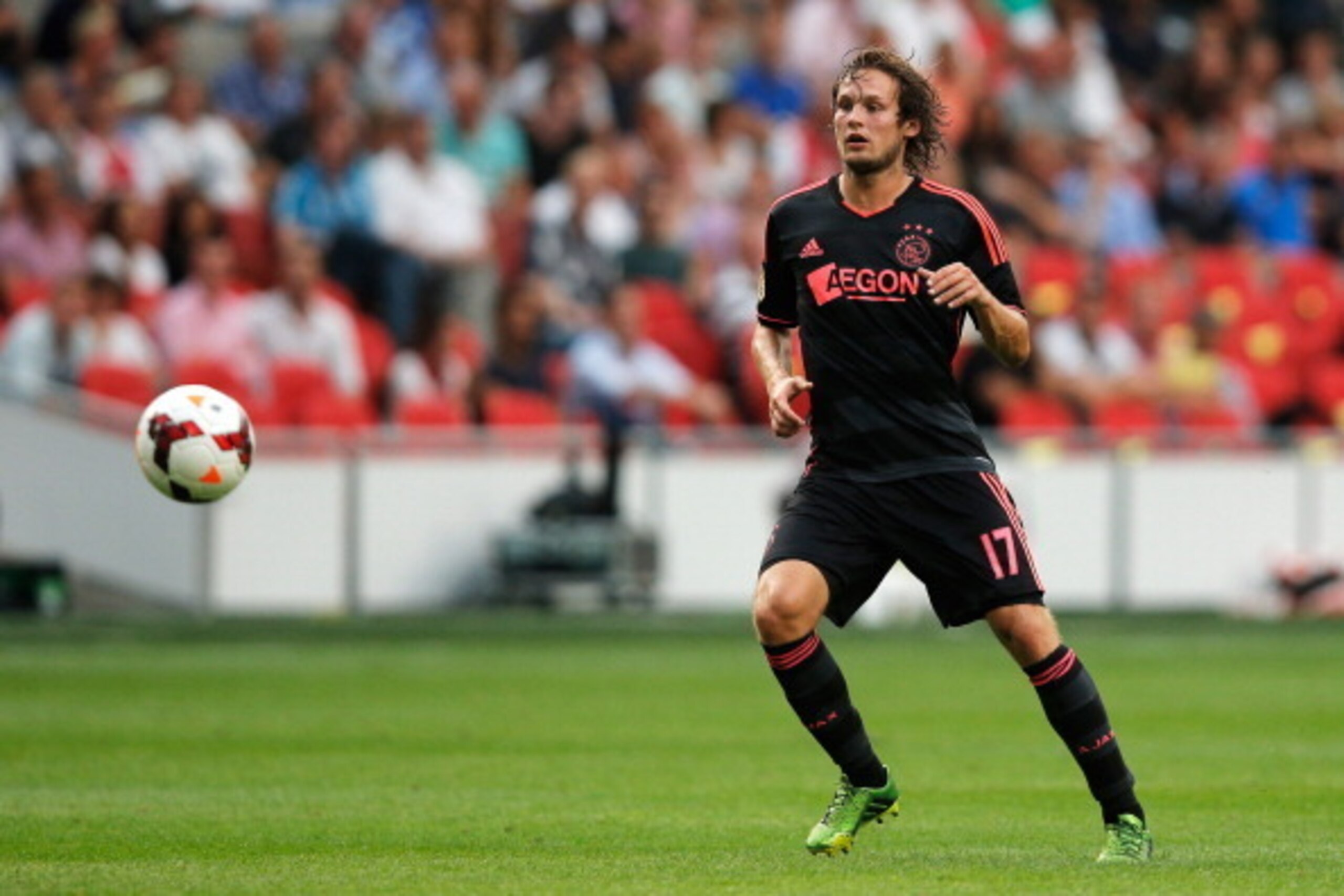 AMSTERDAM, NETHERLANDS - JULY 27:  Daley Blind of Ajax in action during the Johan Cruyff Shield match between AZ Alkmaar and Ajax Amsterdam at the Amsterdam Arena on July 27, 2013 in Amsterdam, Netherlands.  (Photo by Dean Mouhtaropoulos/Getty Images)