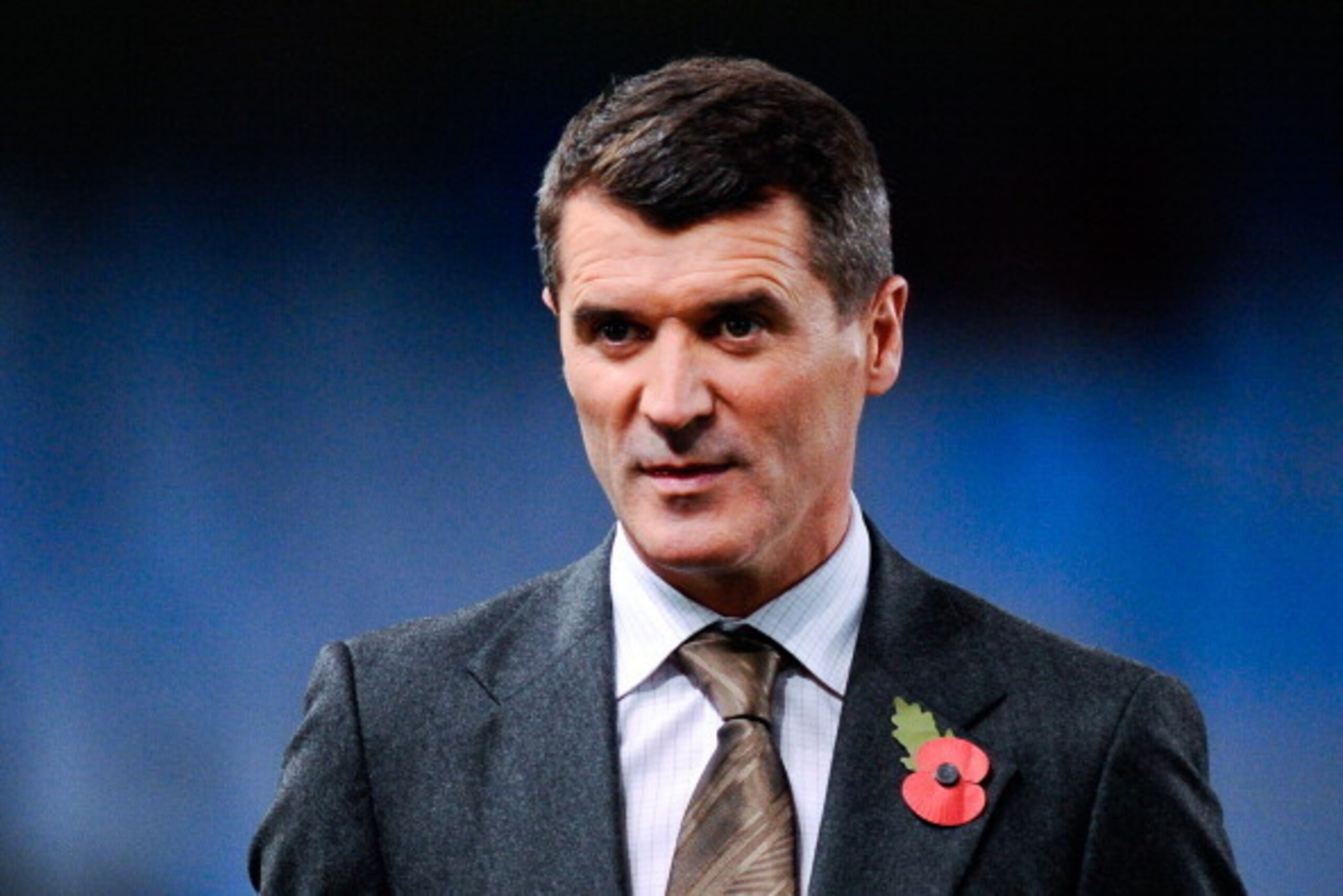SAN SEBASTIAN, SPAIN - NOVEMBER 05:  New Ireland Assistant Manager Roy Keane looks on prior to the UEFA Champions League Group A match between Real Sociedad de Futbol and Manchester United at Estadio Anoeta on November 5, 2013 in San Sebastian, Spain.  (P