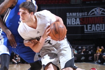 LAS VEGAS, NV - JULY 16: Doug McDermott #3 of the Chicago Bulls handles the ball against the Philadelphia 76ers on July 16, 2014 at the Cox Pavilion in Las Vegas, Nevada. NOTE TO USER: User expressly acknowledges and agrees that, by downloading and or usi