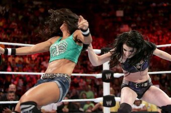 Paige attacks AJ on Raw