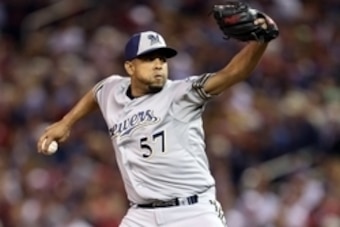 Jul 15, 2014; Minneapolis, MN, USA; National League pitcher Francisco Rodriguez (57) of the Milwaukee Brewers throws a pitch in the 6th inning during the 2014 MLB All Star Game at Target Field. Mandatory Credit: Jesse Johnson-USA TODAY Sports Jul 15, 2014; Minneapolis, MN, USA; National League pitcher Francisco Rodriguez (57) of the Milwaukee Brewers throws a pitch in the 6th inning during the 2014 MLB All Star Game at Target Field. Mandatory Credit: Jesse Johnson-USA TODAY Sports