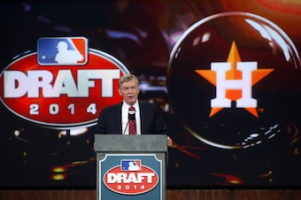 SECAUCUS, NJ - JUNE 5: Commissioner Allan H. Bud Selig announces that the Houston Astros have selected Brady Aiken number one overall during the MLB First-Year Player Draft at the MLB Network Studio on June 5, 2014 in Secacucus, New Jersey. (Photo by Rich SECAUCUS, NJ - JUNE 5: Commissioner Allan H. Bud Selig announces that the Houston Astros have selected Brady Aiken number one overall during the MLB First-Year Player Draft at the MLB Network Studio on June 5, 2014 in Secacucus, New Jersey. (Photo by Rich