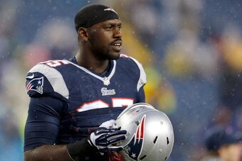 FOXBORO, MA - DECEMBER 29: Chandler Jones #95 of the New England Patriots watches the action before a game with the Buffalo Bills at Gillette Stadium on December 29, 2013 in Foxboro, Massachusetts. (Photo by Jim Rogash/Getty Images)