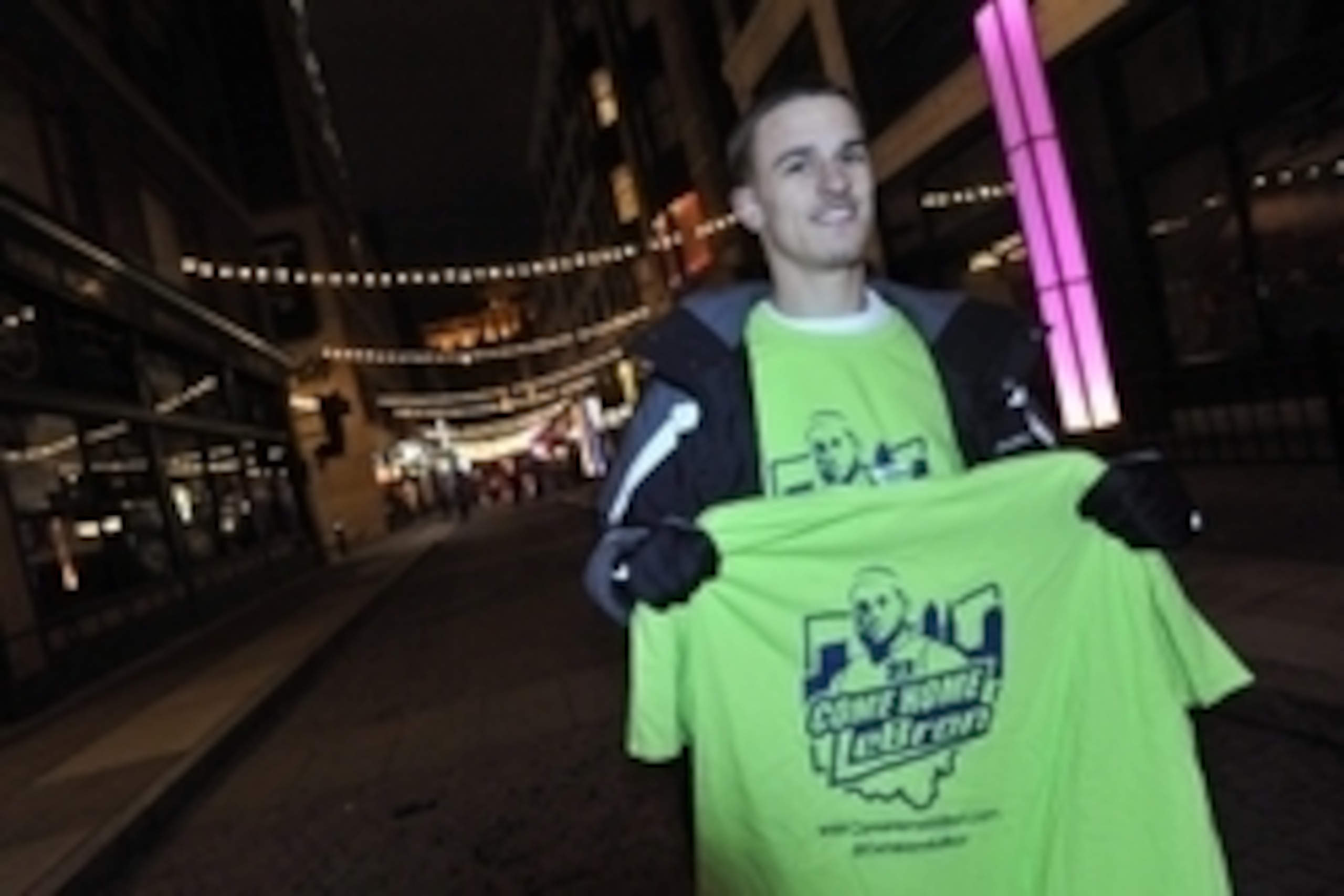 Nov 27, 2013; Cleveland, OH, USA; James Blair poses with a