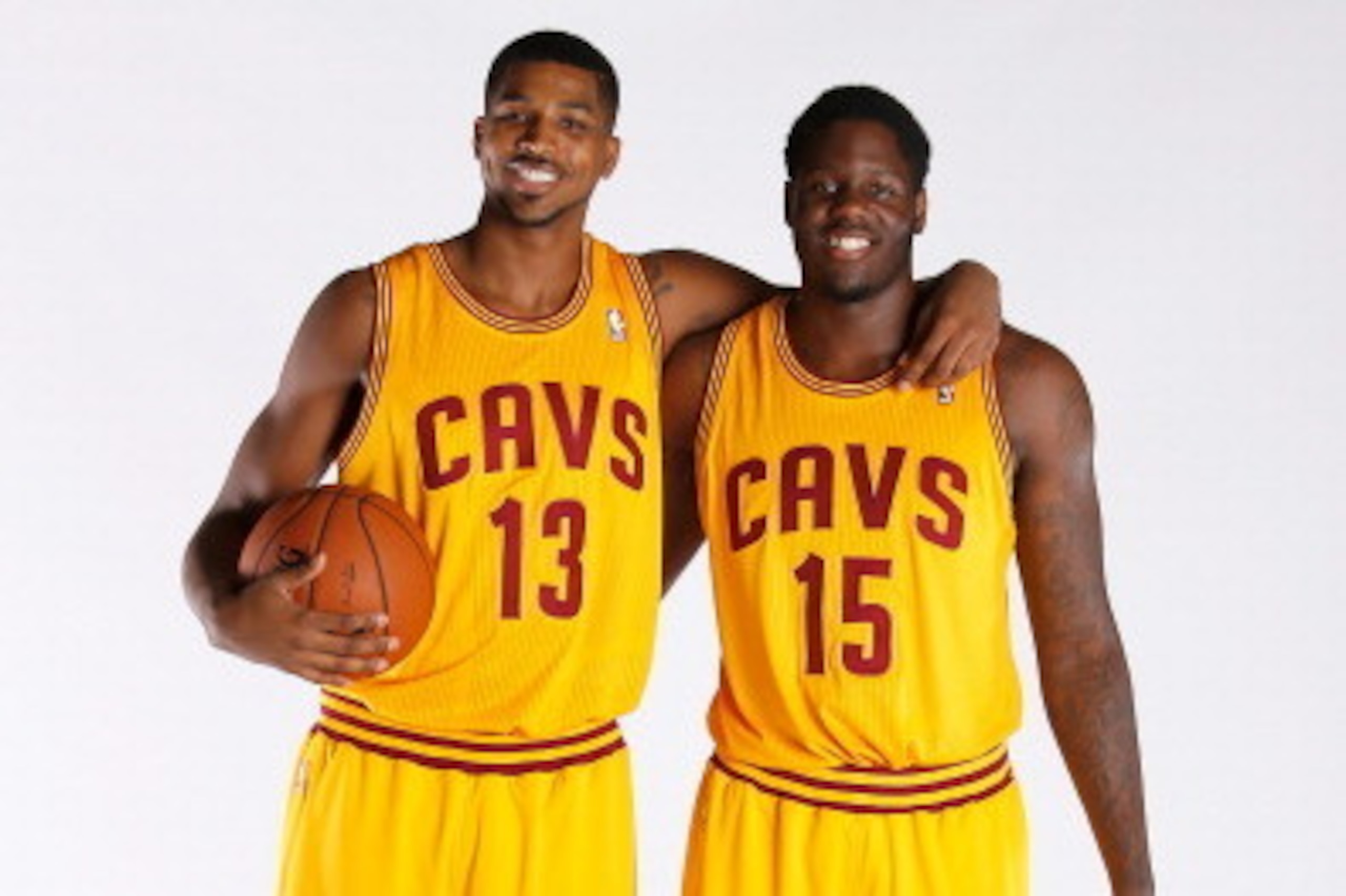 INDEPENDENCE, OH - SEPTEMBER 30: Tristan Thompson #13 and Anthony Bennett #15 of the Cleveland Cavaliers poses for a portrait during 2012 NBA Media Day on September 30th, 2013 at the Cleveland Clinic Courts Practice Facility in Independence, Ohio. NOTE T INDEPENDENCE, OH - SEPTEMBER 30: Tristan Thompson #13 and Anthony Bennett #15 of the Cleveland Cavaliers poses for a portrait during 2012 NBA Media Day on September 30th, 2013 at the Cleveland Clinic Courts Practice Facility in Independence, Ohio. NOTE T