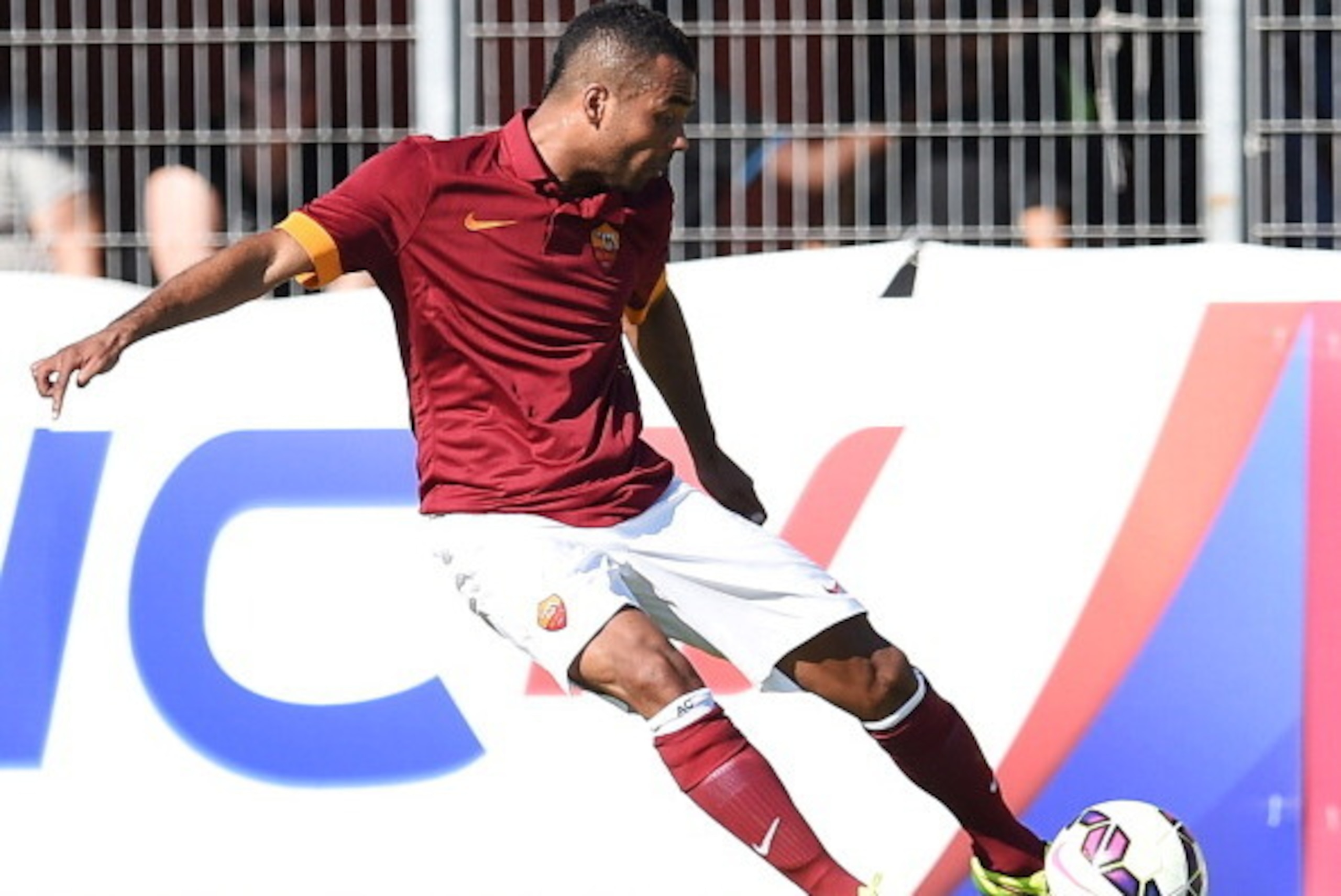 RIETI, ITALY - JULY 18:  Ashley Cole of Roma in action during the friendly match between AS Roma and Indonesia U23 at Stadio Centro d'Italia - Manlio Scopigno on July 18, 2014 in Rieti, Italy.  (Photo by Giuseppe Bellini/Getty Images)