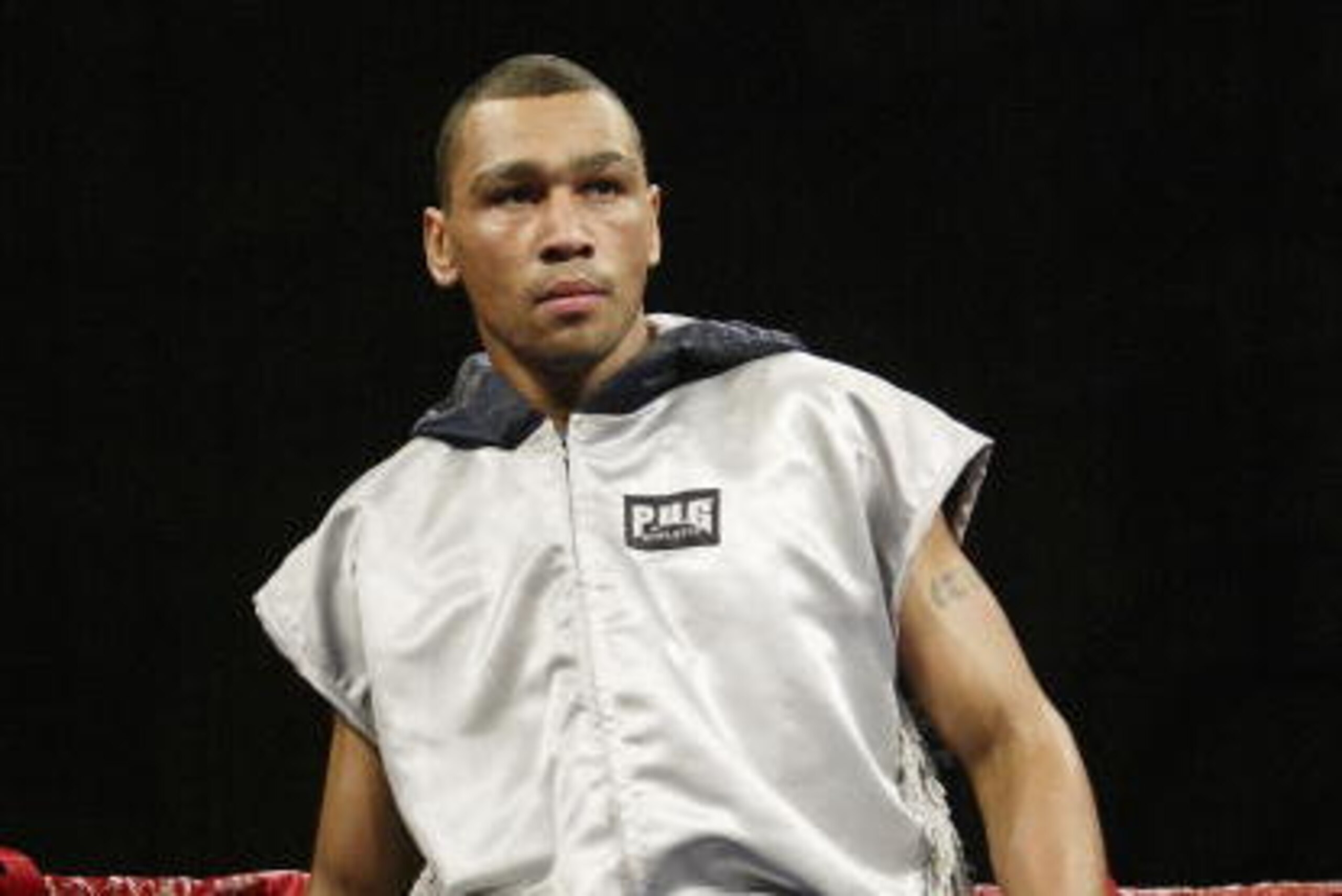 LONDON - JUNE 19:  Courtney Fry of England looks on before his Light Heavyweight fight against Valery Odin held on June 19, 2004 at Alexandra Palace in London, England. (Photo by John Gichigi/Getty Images)
