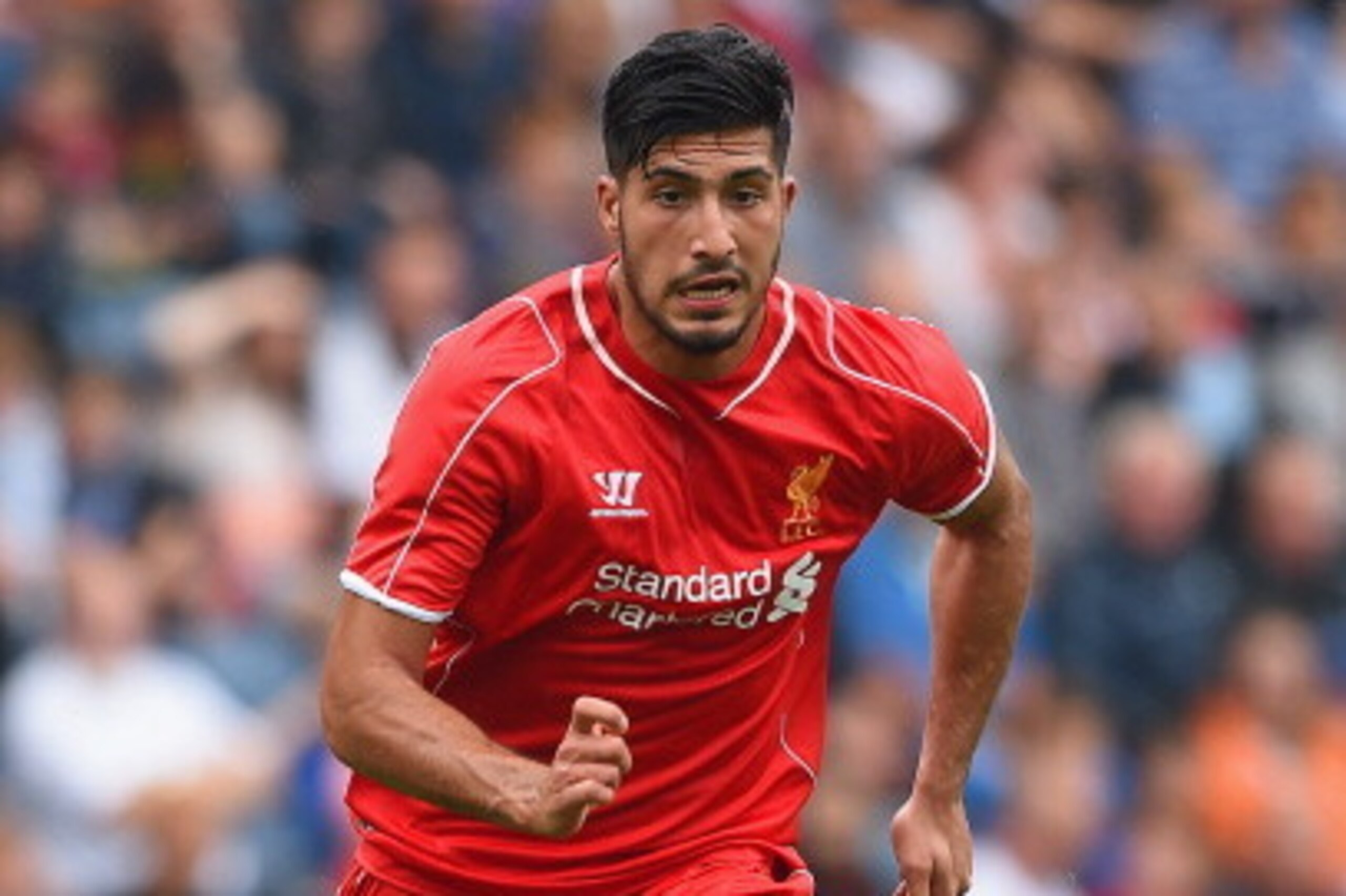 PRESTON, LANCASHIRE - JULY 19: Emre Can of Liverpool in action during the pre season friendly match between Preston North End and Liverpool at Deepdale on July 19, 2014 in Preston, Lancashire. (Photo by Michael Regan/Getty Images) PRESTON, LANCASHIRE - JULY 19: Emre Can of Liverpool in action during the pre season friendly match between Preston North End and Liverpool at Deepdale on July 19, 2014 in Preston, Lancashire. (Photo by Michael Regan/Getty Images)