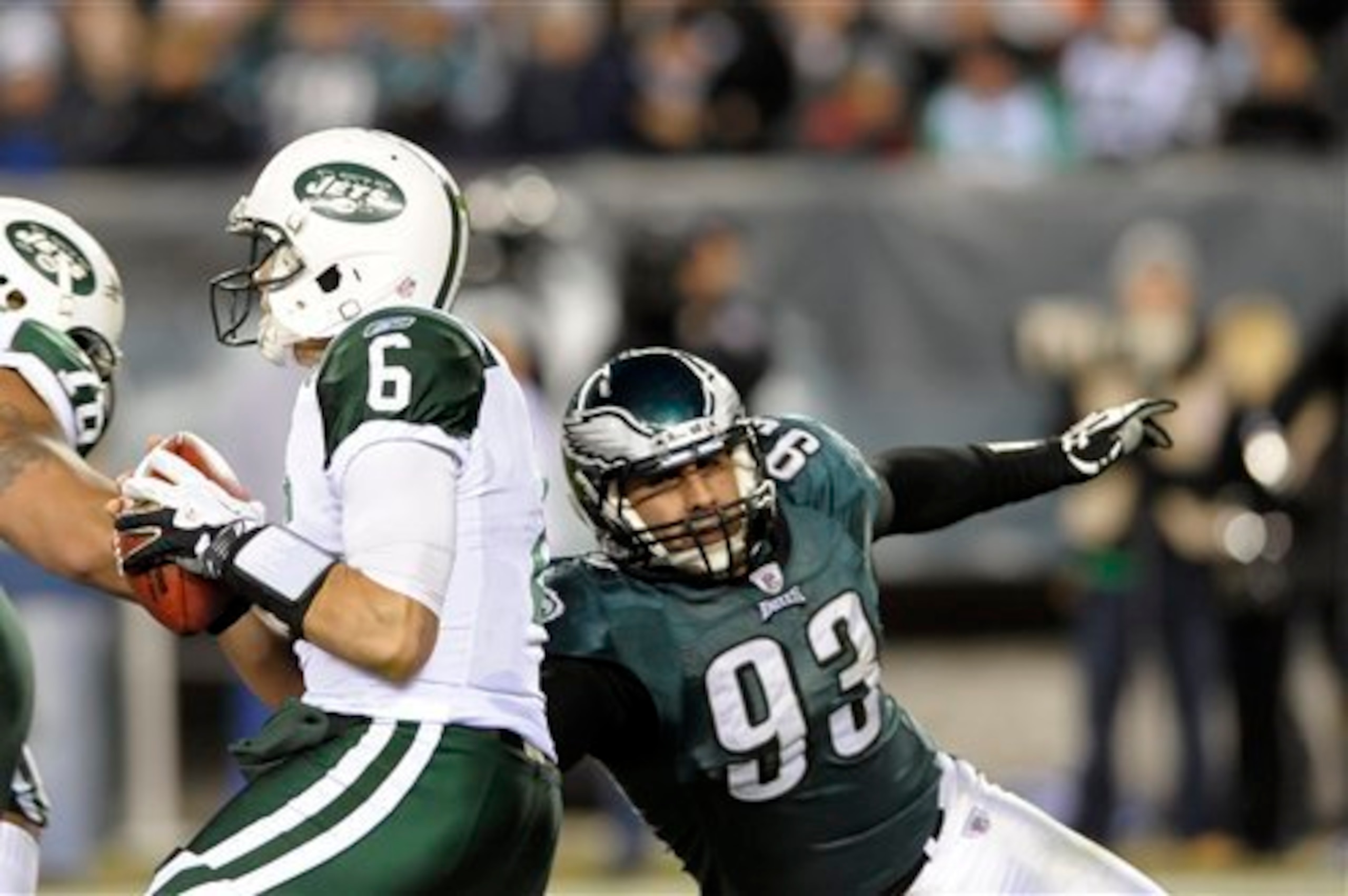 Jason Babin was dominant as a pass-rusher in the Eagles' system in 2011.