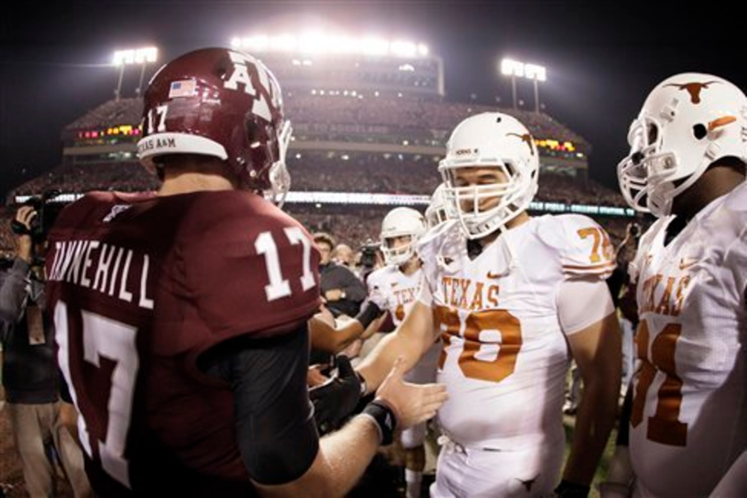 Texas A&M and Texas last met in 2011