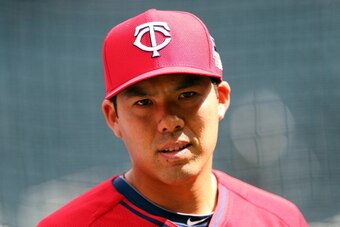 MINNEAPOLIS, MN - JULY 15:  American League All-Star Kurt Suzuki #8 of the Minnesota Twins before the 85th MLB All-Star Game at Target Field on July 15, 2014 in Minneapolis, Minnesota.  (Photo by Elsa/Getty Images)