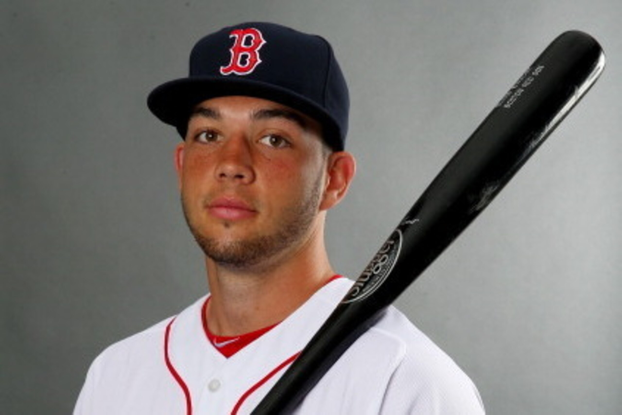 FORT MYERS, FL - FEBRUARY 23: Blake Swihart #80 of the Boston Red Sox poses for a portrait during Boston Red Sox Photo Day on February 23, 2014 at JetBlue Park in Fort Myers, Florida.  (Photo by Elsa/Getty Images)
