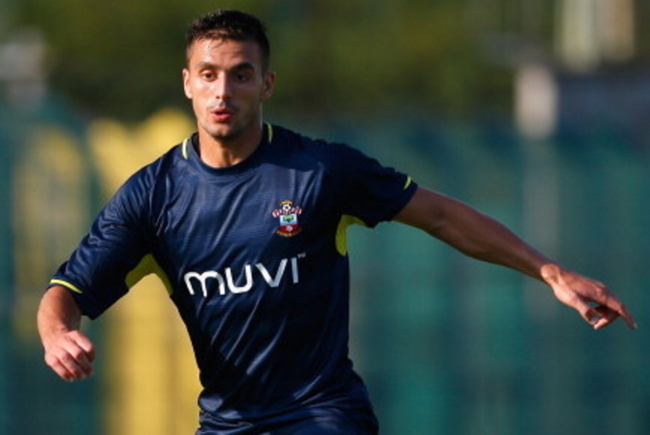 HASSELT, BELGIUM - JULY 17:  Dusan Tadic of Southampton in action during the pre-season friendly match between KSK Hasselt and Southampton at the Stedelijk Sportstadion on July 17, 2014 in Hasselt, Belgium.  (Photo by Harry Engels/Getty Images)