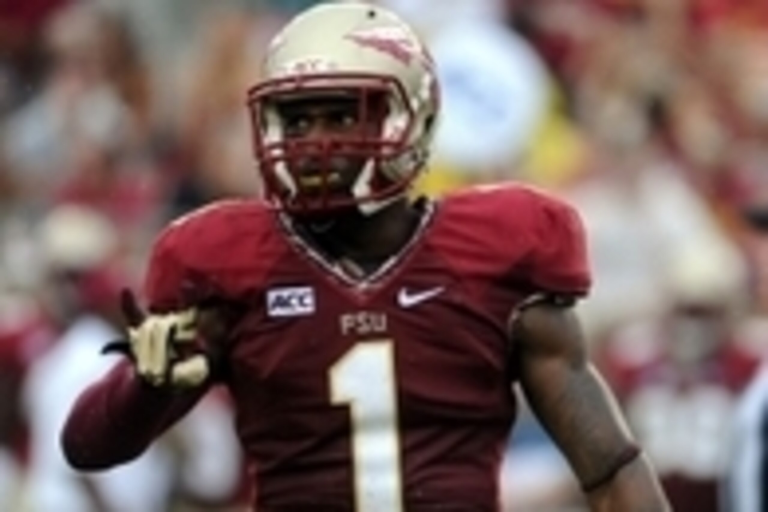 Sep 21, 2013; Tallahassee, FL, USA; Florida State Seminoles defensive back Tyler Hunter (1) during the game against the Bethune-Cookman Wildcats at Doak Campbell Stadium. Mandatory Credit: Melina Vastola-USA TODAY Sports