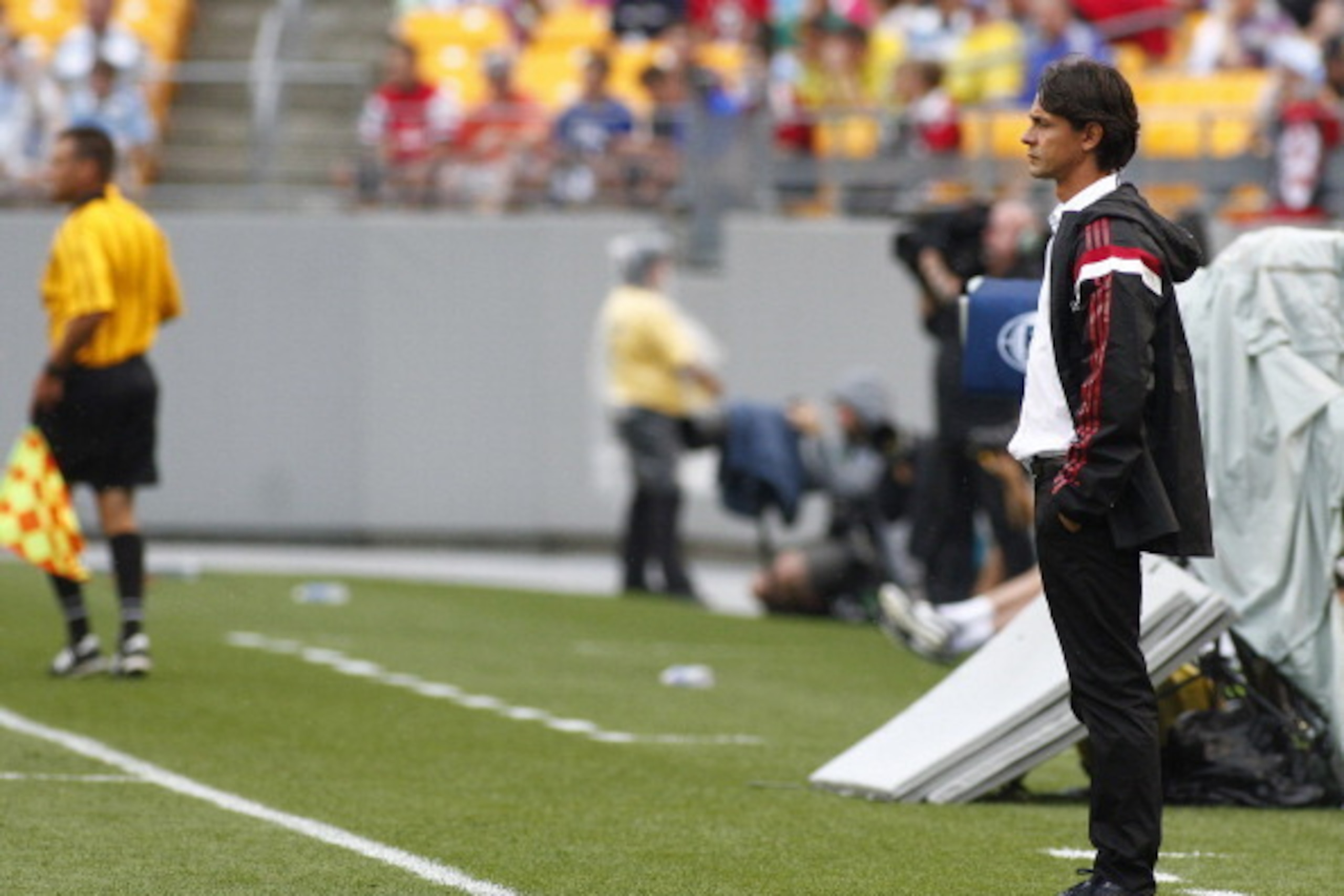 PITTSBURGH, PA - JULY 27: Coach Filippo Inzaghi looks on from the sideline during International Champions Cup 2014 against Manchester City at Heinz Field on July 27, 2014 in Pittsburgh, Pennsylvania. (Photo by Justin K. Aller/Getty Images)