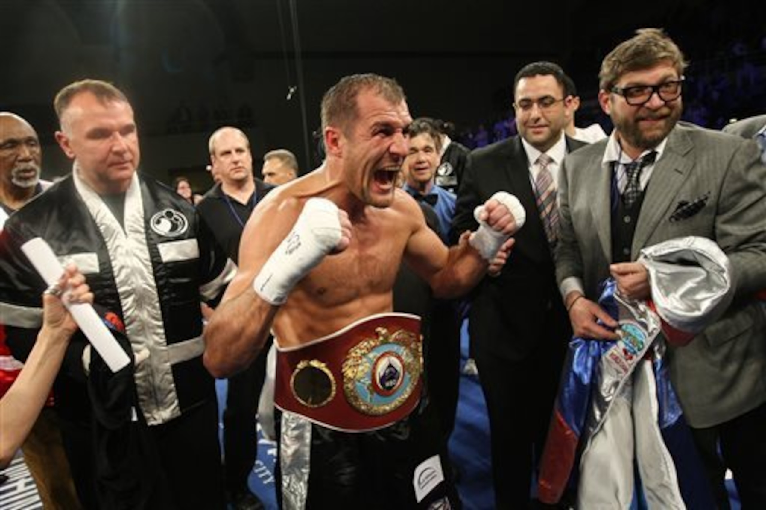 Kovalev is even intense after he wins.