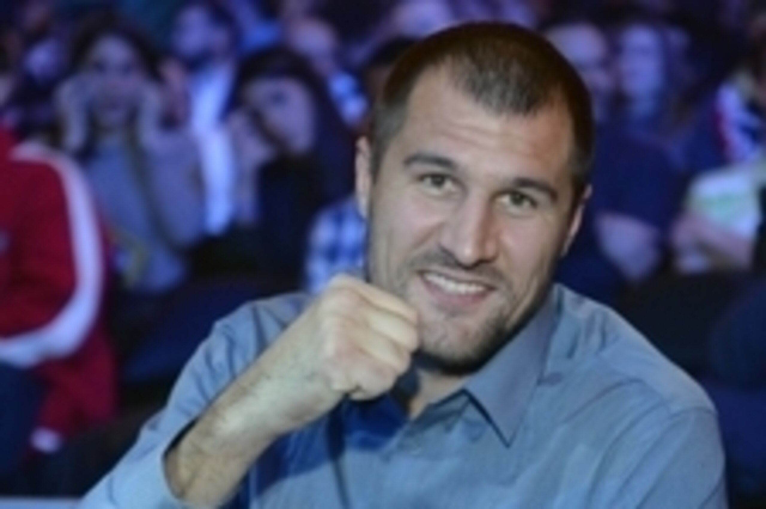 Jan 25, 2014; New York, NY, USA; Light heavyweight champion Sergey Kovalev attends the Mikey Garcia vs. Juan Carlos Burgos WBO Junior Lightweight Title bout bout at The Theater at Madison Square Garden. Mandatory Credit: Joe Camporeale-USA TODAY Sports
