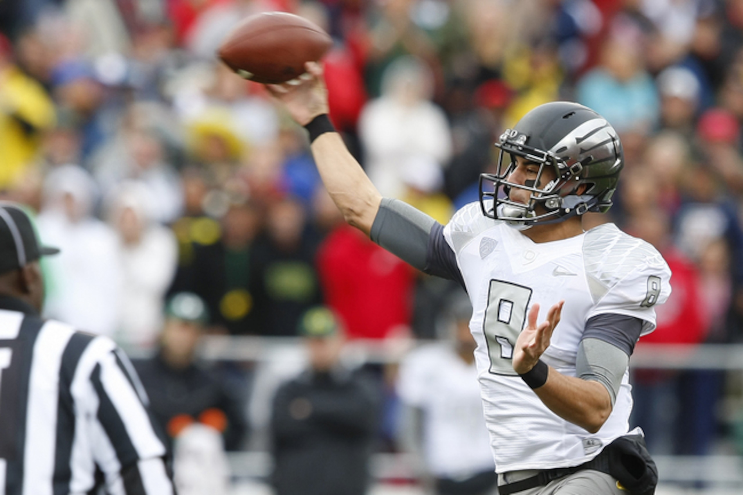 Marcus Mariota will likely be waiting for whoever emerges from the Pac-12 South.