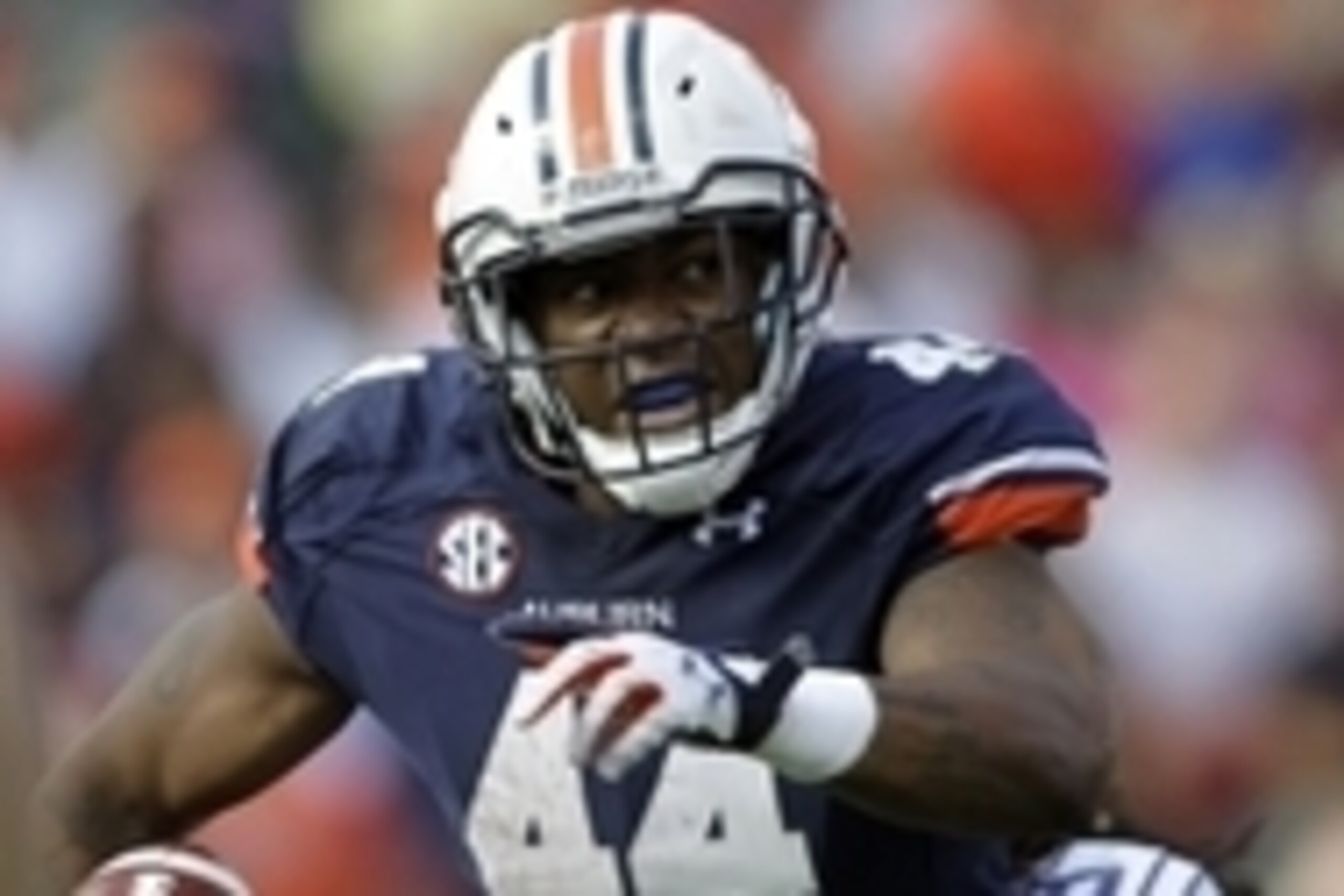 Oct 12, 2013; Auburn, AL, USA; Auburn Tigers running back Cameron Artis-Payne (44) carries against the Western Carolina Catamounts during the second half at Jordan Hare Stadium. The Tigers beat the Catamounts 62-3. Mandatory Credit: John Reed-USA TODAY Oct 12, 2013; Auburn, AL, USA; Auburn Tigers running back Cameron Artis-Payne (44) carries against the Western Carolina Catamounts during the second half at Jordan Hare Stadium. The Tigers beat the Catamounts 62-3. Mandatory Credit: John Reed-USA TODAY