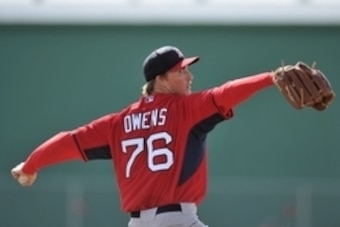 Feb 21, 2014; Ft Myers, FL, USA; Boston Red Sox starting pitcher Henry Owens (76) throws during spring training at JetBlue Park. Mandatory Credit: Steve Mitchell-USA TODAY Sports