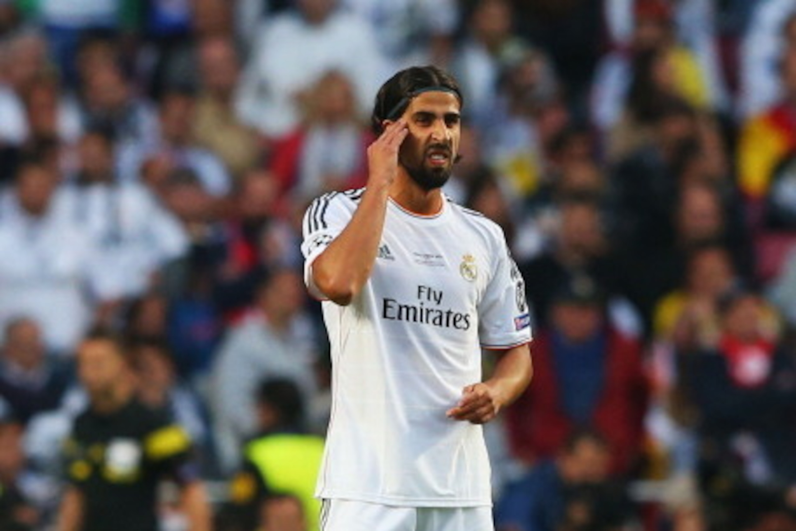 LISBON, PORTUGAL - MAY 24:  Sami Khedira of Real Madrid looks on during the UEFA Champions League Final between Real Madrid and Atletico de Madrid at Estadio da Luz on May 24, 2014 in Lisbon, Portugal.  (Photo by Alex Livesey/Getty Images)