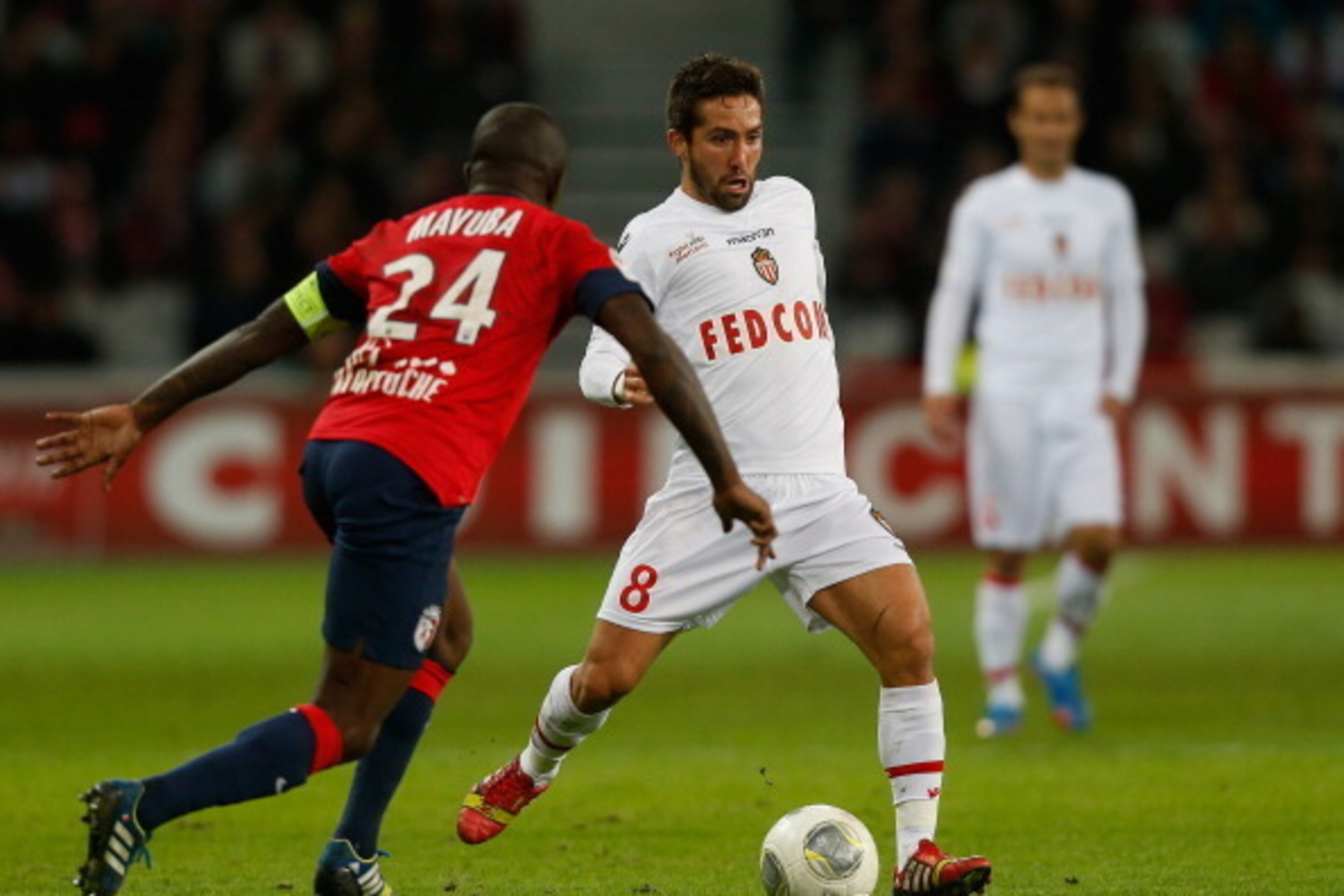 LILLE, FRANCE - NOVEMBER 03: Joao Filipe Moutinho of Monaco in action during the French Ligue 1 match between OSC Lille and AS Monaco at the Grand Stade Metropole Villeneuve-d'Ascq on November 3, 2013 in Lille, France. (Photo by Harry Engels/Getty Images LILLE, FRANCE - NOVEMBER 03: Joao Filipe Moutinho of Monaco in action during the French Ligue 1 match between OSC Lille and AS Monaco at the Grand Stade Metropole Villeneuve-d'Ascq on November 3, 2013 in Lille, France. (Photo by Harry Engels/Getty Images